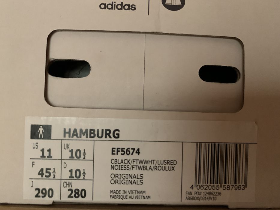 Adidas Adidas Hamburg Fish Market Black White Leather EF5674 Grailed