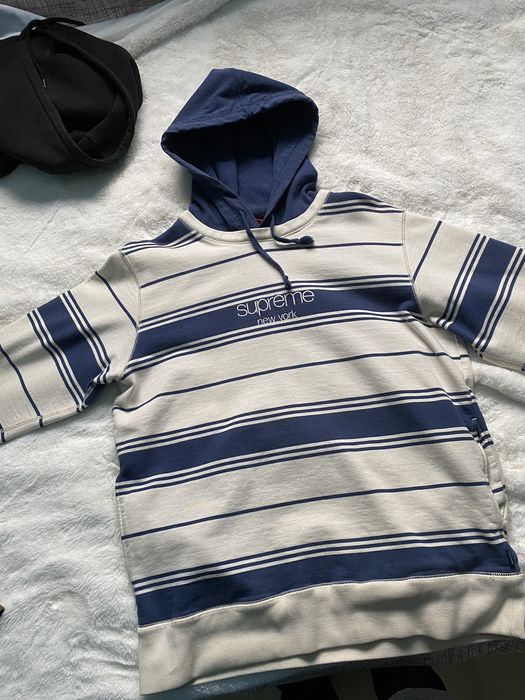 Supreme new cheap york striped hoodie