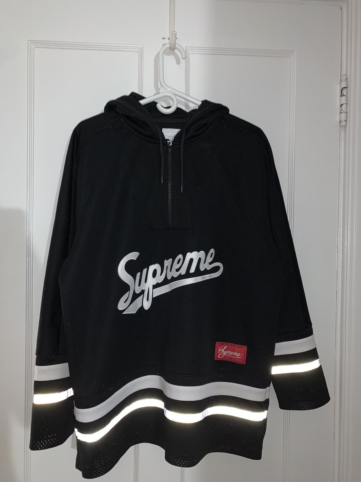 Supreme Supreme Script Hooded Hockey Top | Grailed