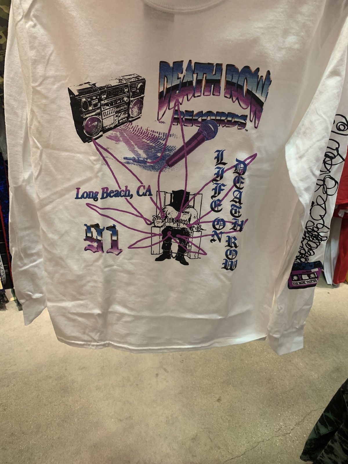 Death Row Records Deadstock Retro Deathrow Records LS Tee | Grailed