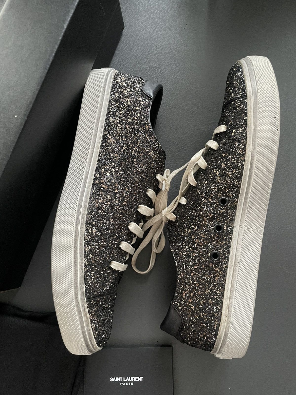 Saint Laurent Paris × Yves Saint Laurent Limited Edition Saint Laurent Super Runway Glitters Sneakers Size US 10 / EU 43 - 16 Thumbnail