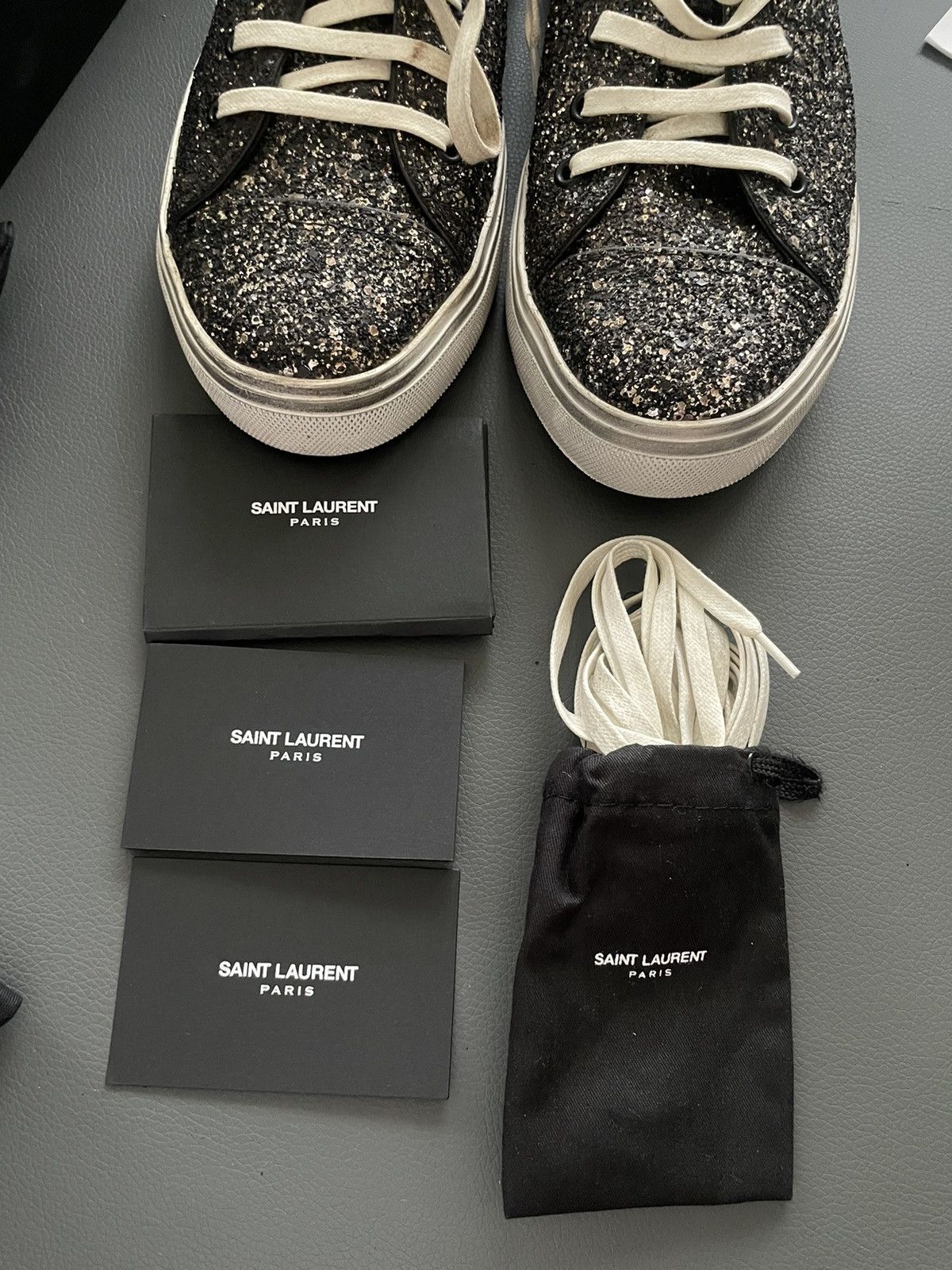 Saint Laurent Paris × Yves Saint Laurent Limited Edition Saint Laurent Super Runway Glitters Sneakers Size US 10 / EU 43 - 20 Thumbnail
