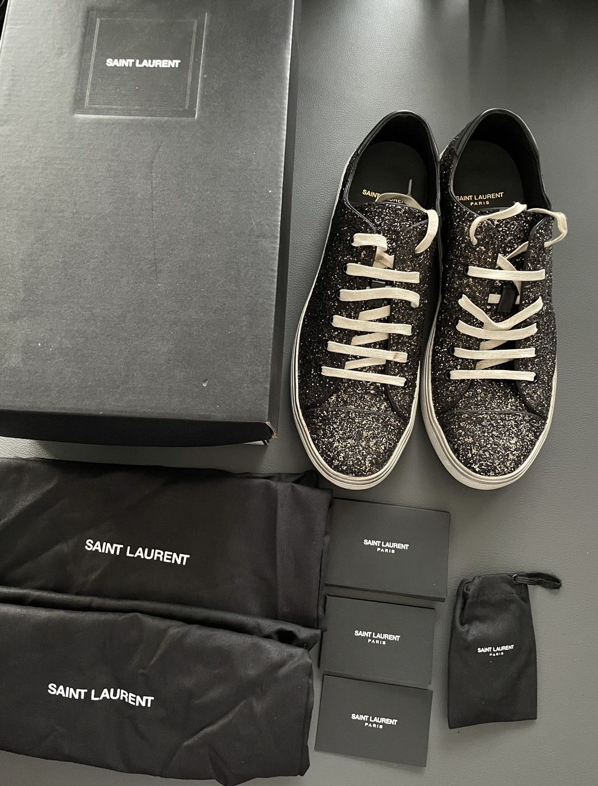 Saint Laurent Paris × Yves Saint Laurent Limited Edition Saint Laurent Super Runway Glitters Sneakers Size US 10 / EU 43 - 7 Thumbnail