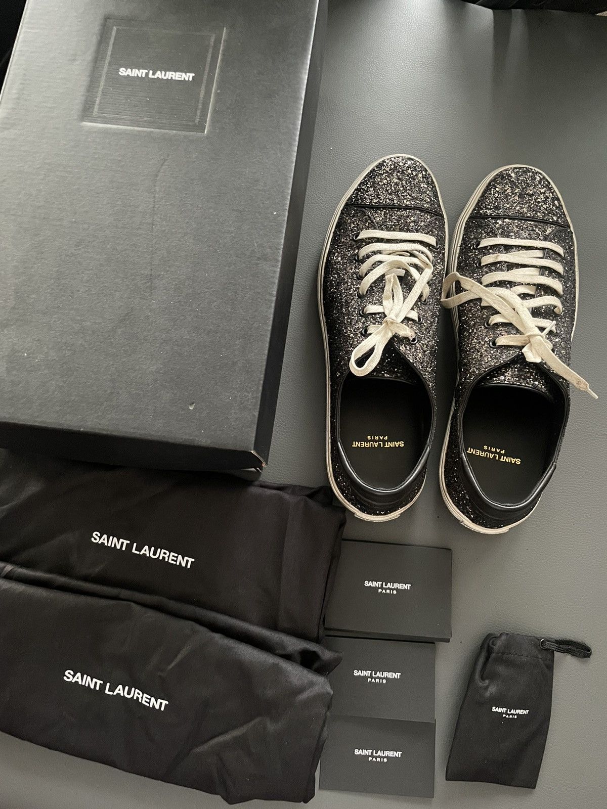 Saint Laurent Paris × Yves Saint Laurent Limited Edition Saint Laurent Super Runway Glitters Sneakers Size US 10 / EU 43 - 9 Thumbnail