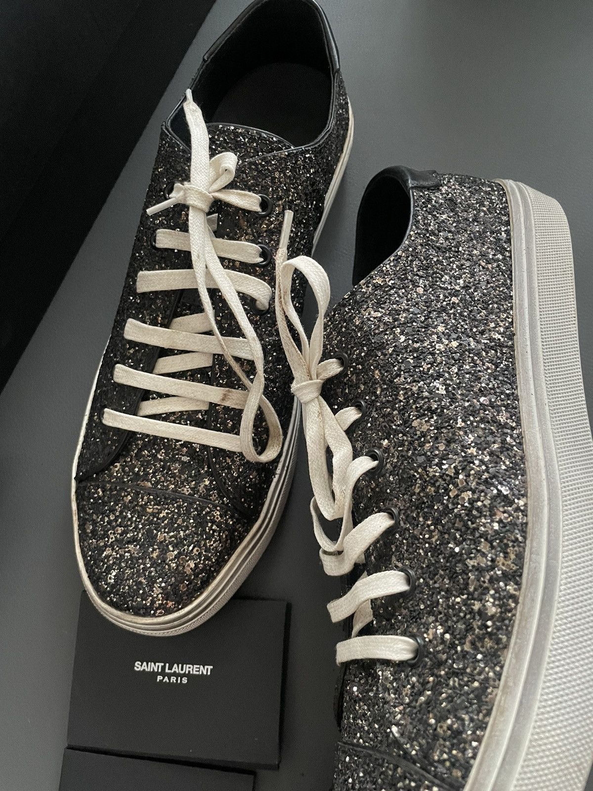 Saint Laurent Paris × Yves Saint Laurent Limited Edition Saint Laurent Super Runway Glitters Sneakers Size US 10 / EU 43 - 19 Thumbnail