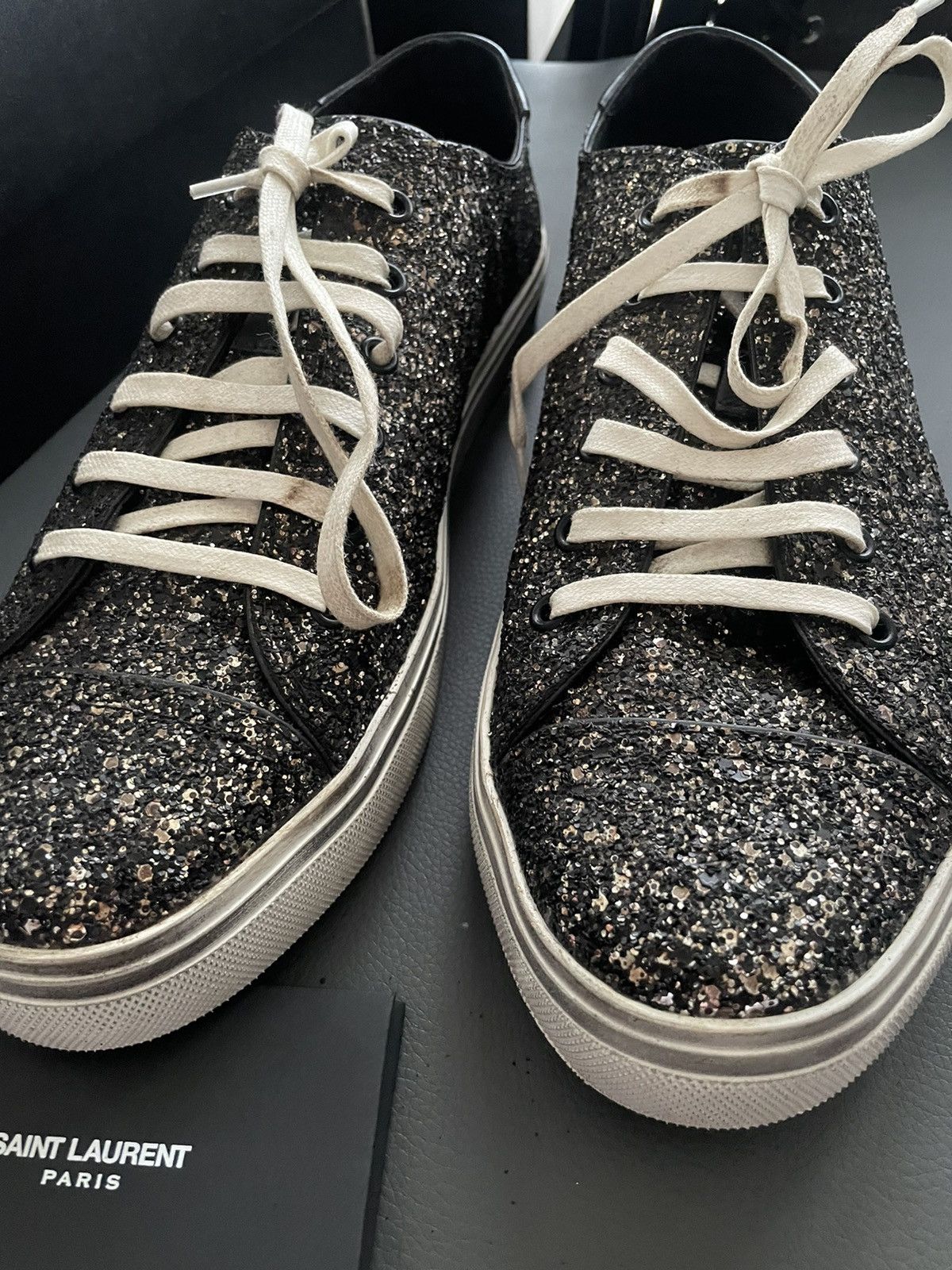 Saint Laurent Paris × Yves Saint Laurent Limited Edition Saint Laurent Super Runway Glitters Sneakers Size US 10 / EU 43 - 17 Thumbnail