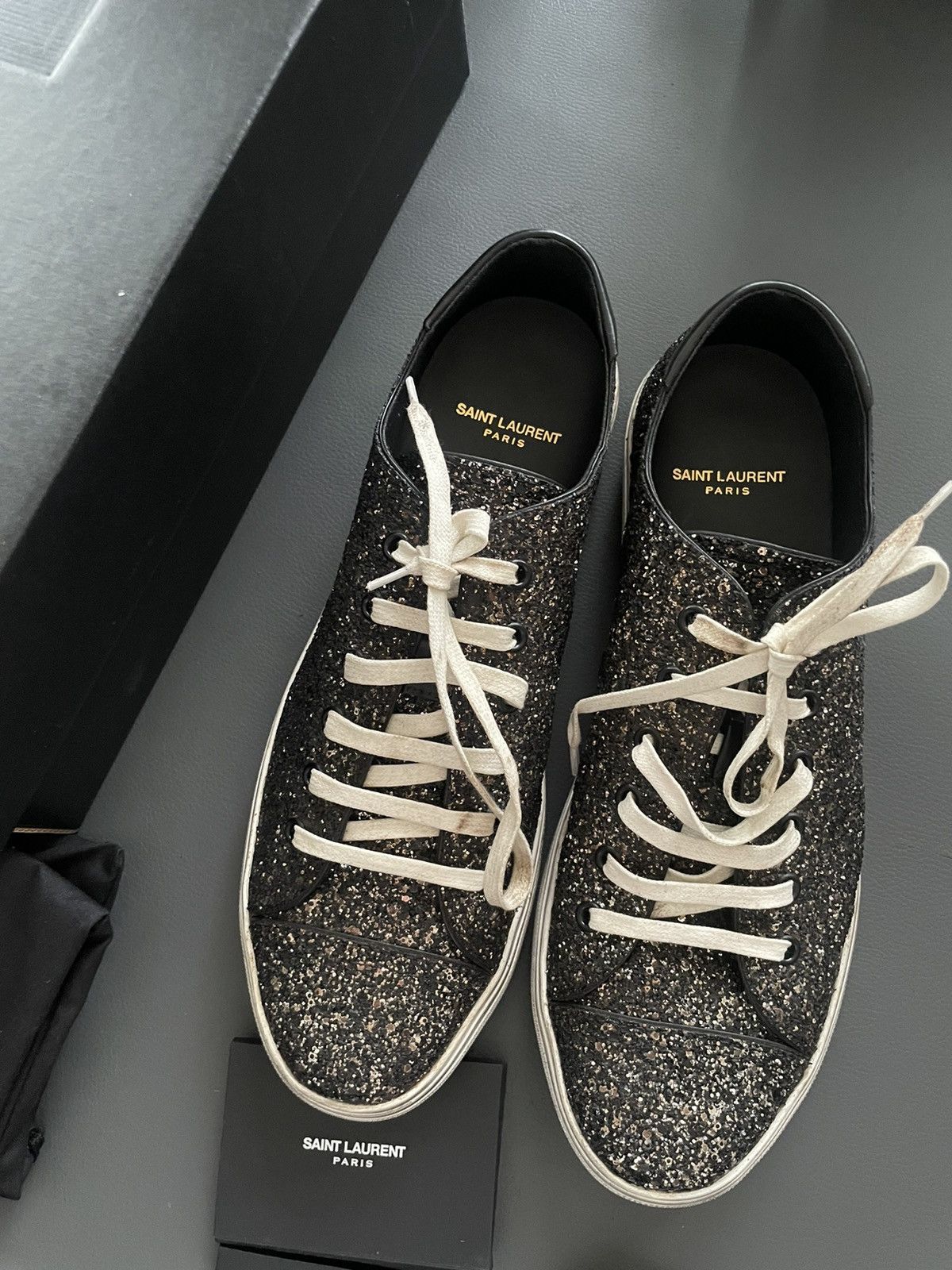 Saint Laurent Paris × Yves Saint Laurent Limited Edition Saint Laurent Super Runway Glitters Sneakers Size US 10 / EU 43 - 3 Thumbnail