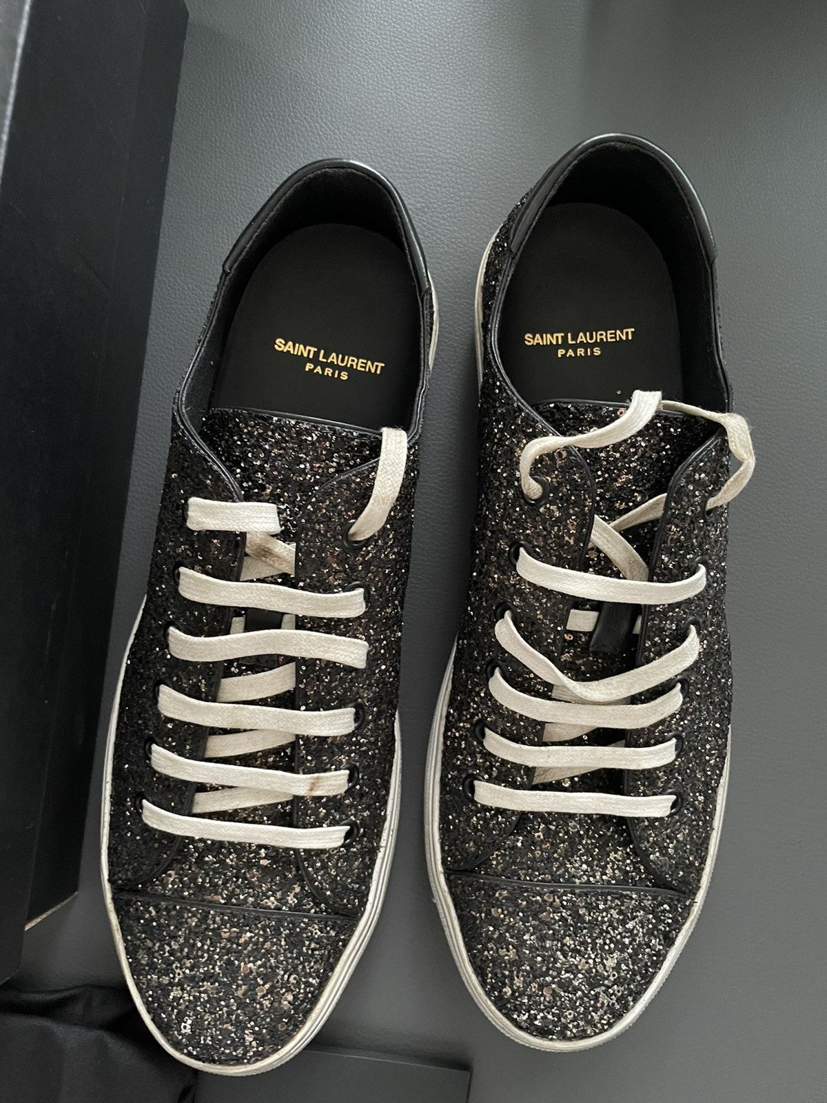 Saint Laurent Paris × Yves Saint Laurent Limited Edition Saint Laurent Super Runway Glitters Sneakers Size US 10 / EU 43 - 8 Thumbnail