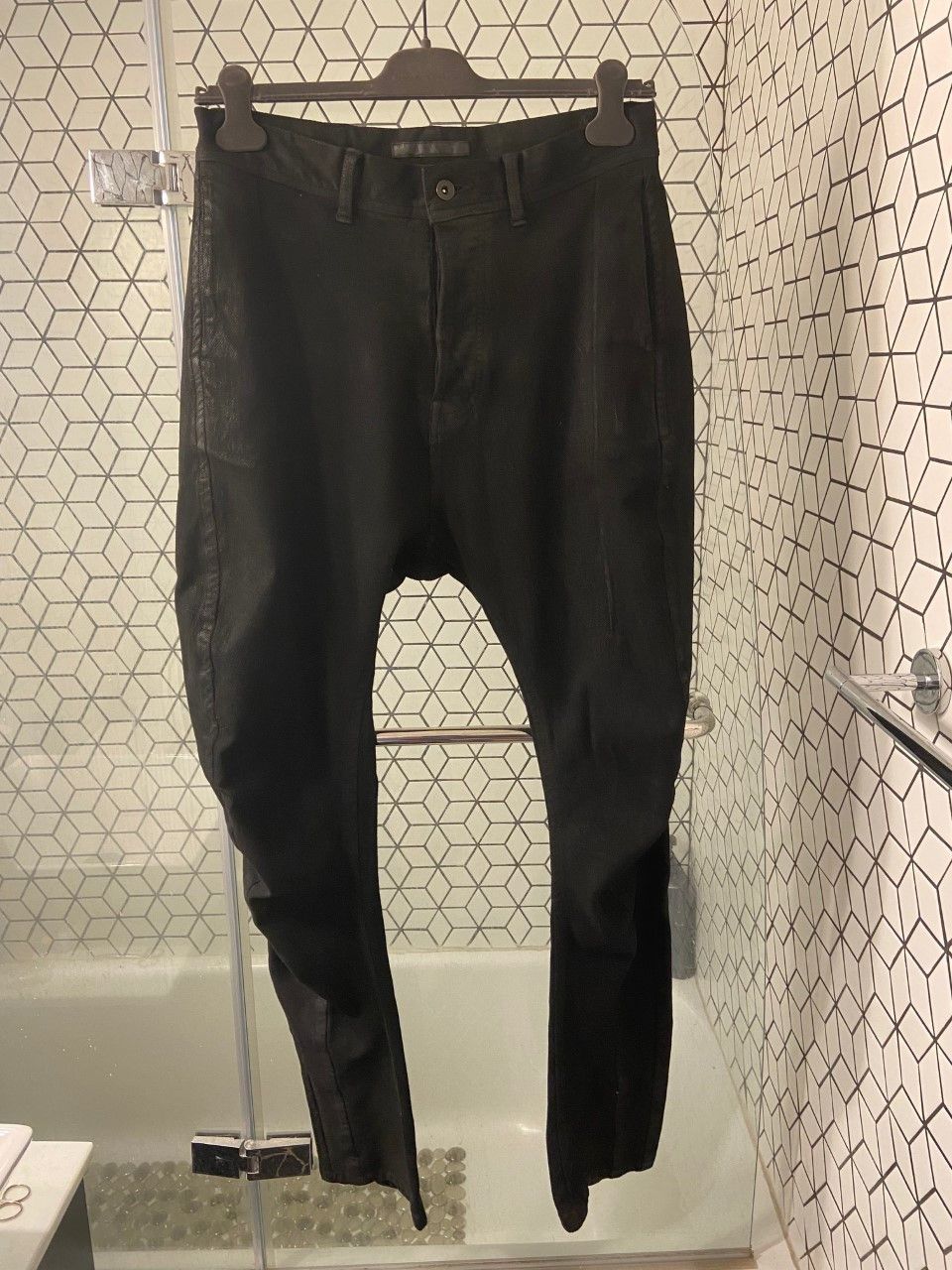 Julius Coated Stretch Denim Drop Crotch Jeans Size US 32 / EU 48 - 1 Thumbnail