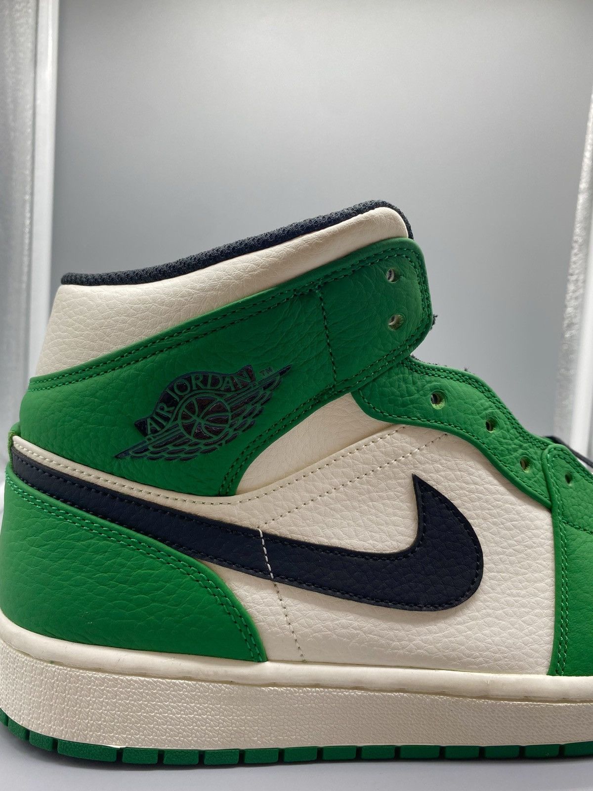 Jordan Brand Air Jordan 1 Mid Pine Green Size US 12 / EU 45 - 3 Thumbnail