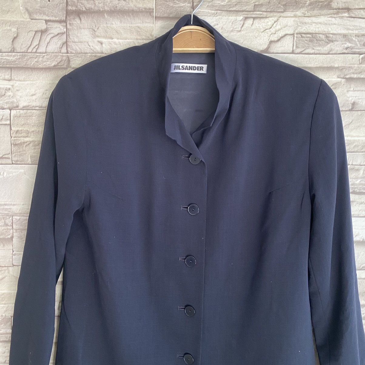 Jil Sander Jil Sander Mandarin Collar Jacket Laine Wool Button Size XXS / US 00 / IT 34 - 4 Thumbnail