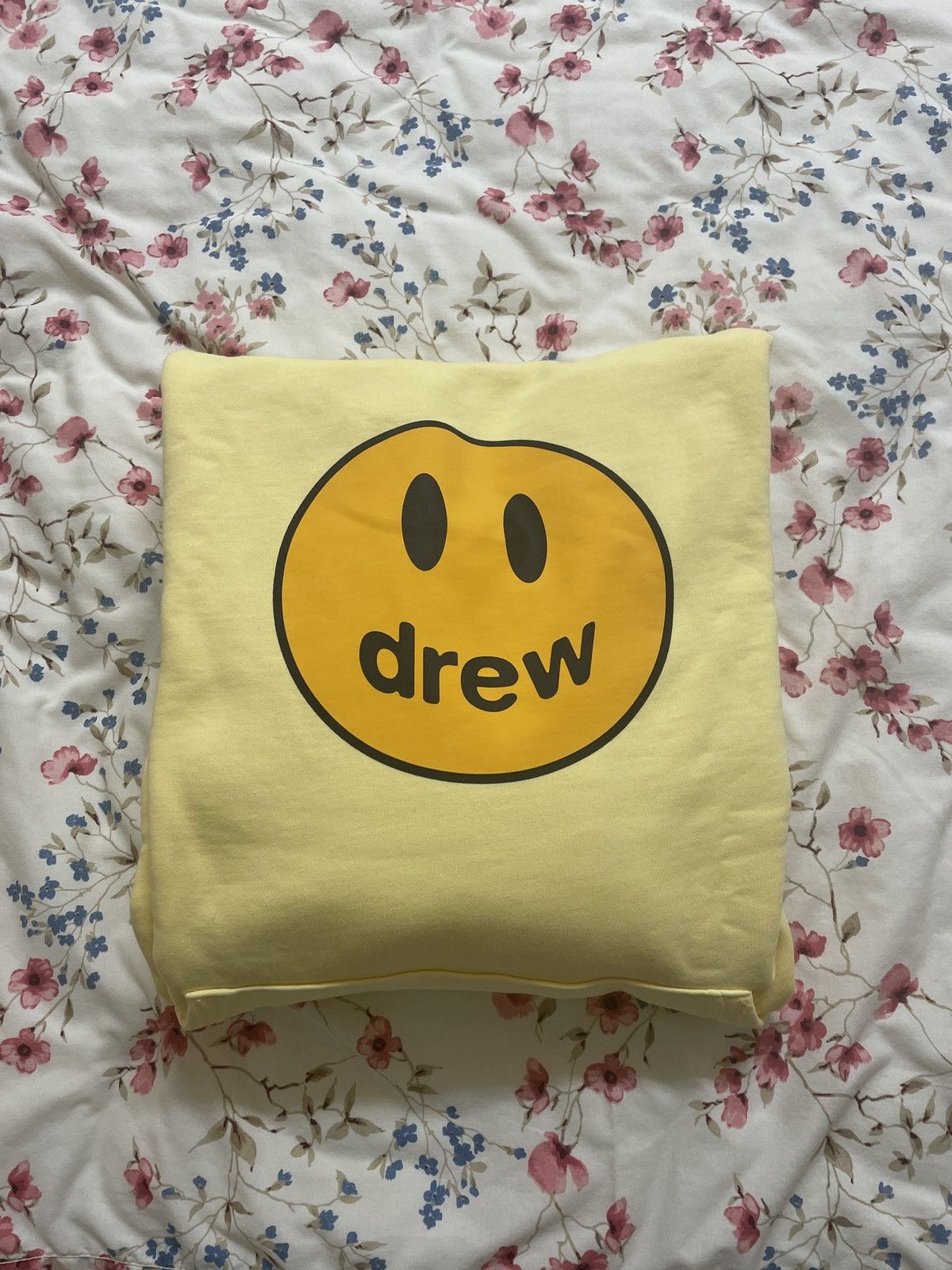 image of Drew House Drewhouse Mascot Smiley Face Hoodie Light Yellow Size L, Men's
