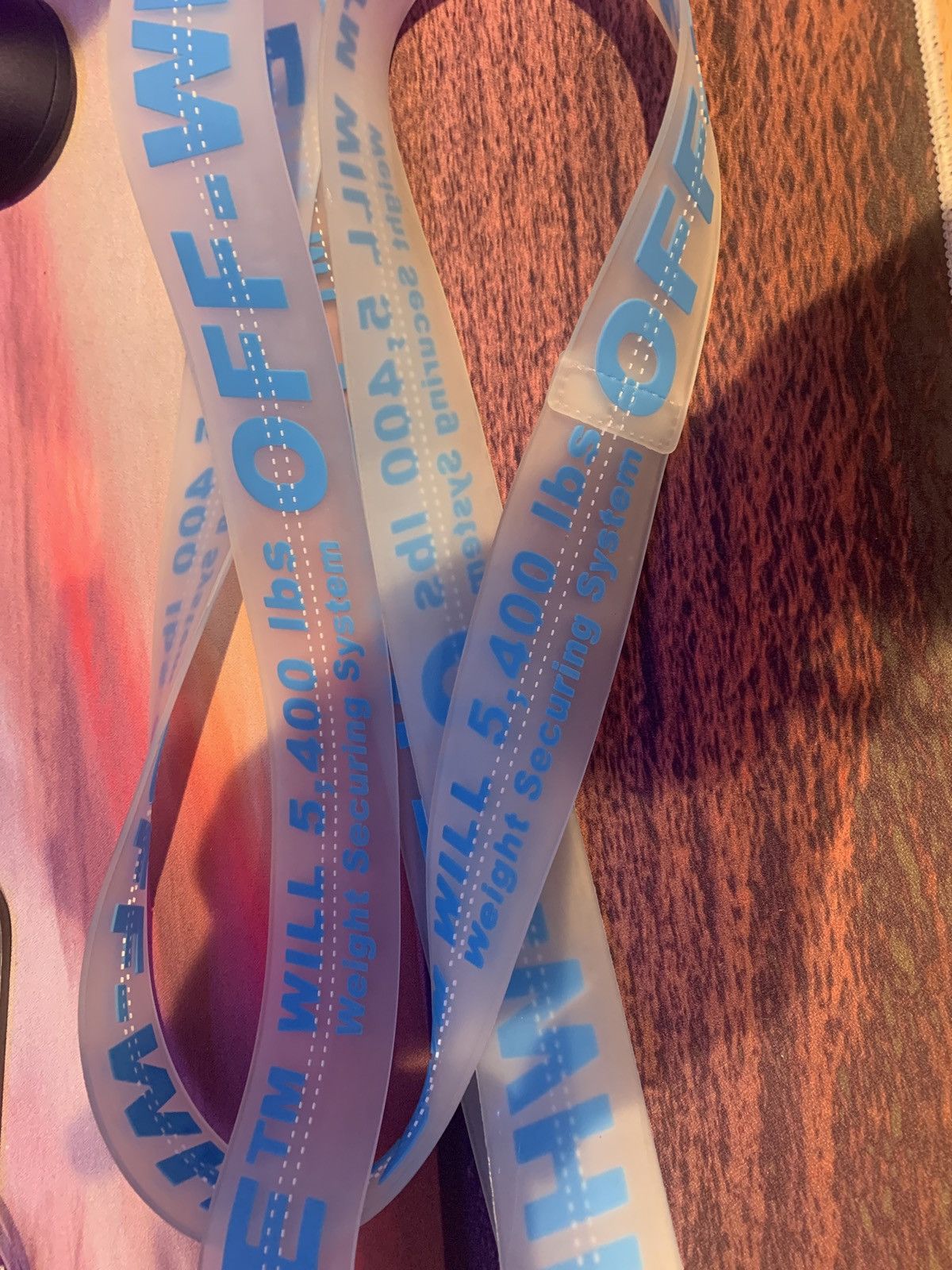 Off-White off white belt translucent blue rubber Size ONE SIZE - 1 Thumbnail