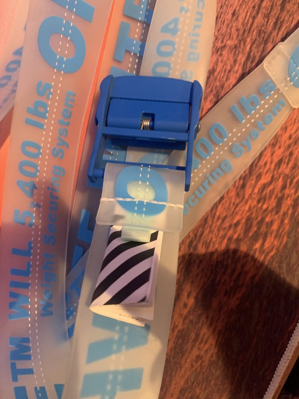 Off-White off white belt translucent blue rubber Size ONE SIZE - 2 Thumbnail