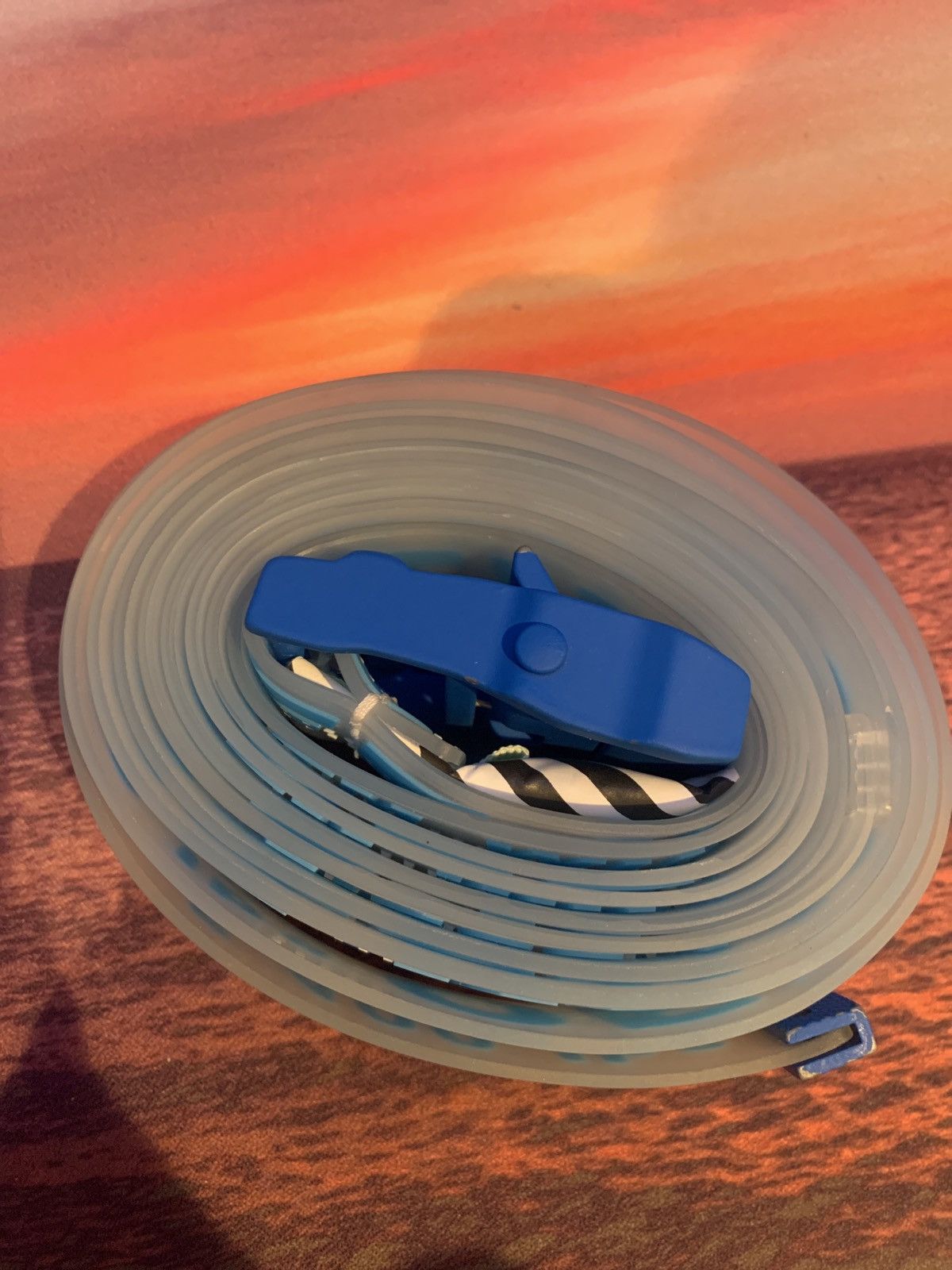 Off-White off white belt translucent blue rubber Size ONE SIZE - 3 Thumbnail