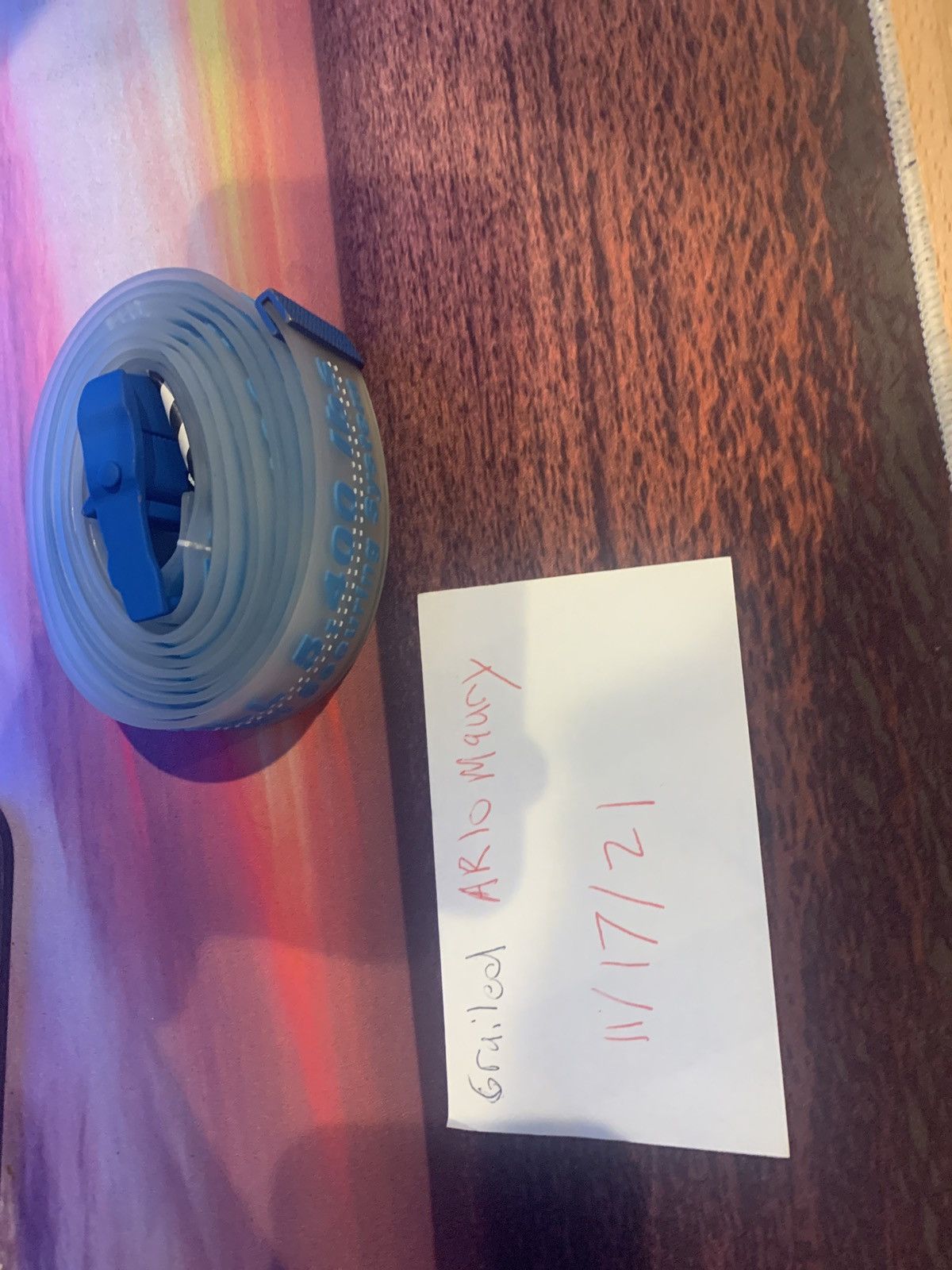 Off-White off white belt translucent blue rubber Size ONE SIZE - 4 Thumbnail