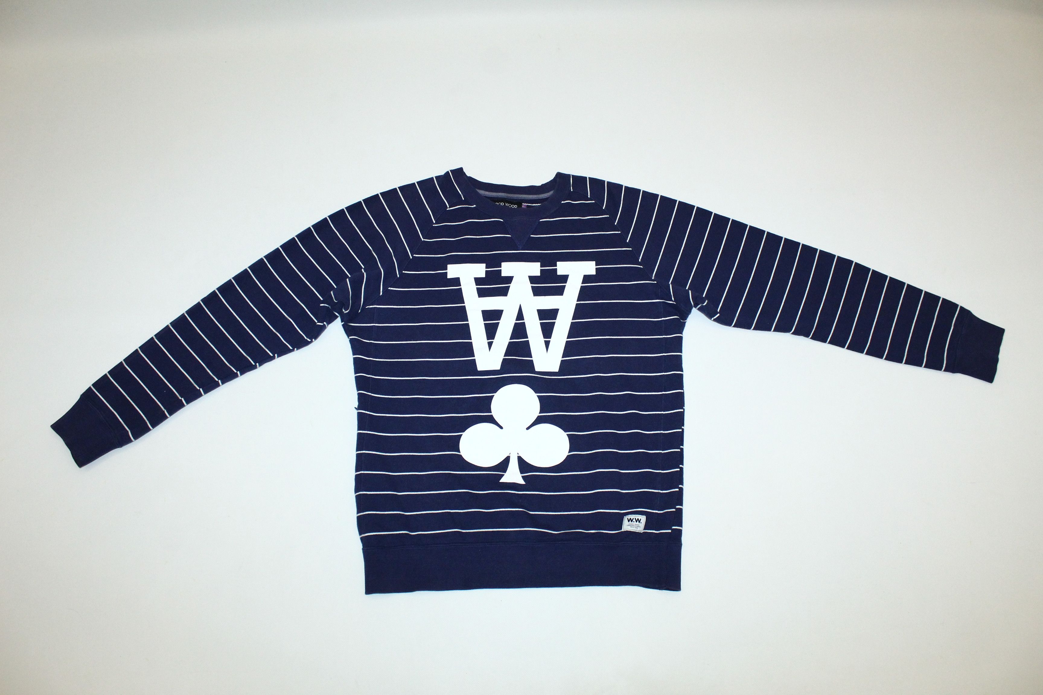 Wood Wood Y2k Deadstock. Wood Wood Big Logo Striped Sweats Size US XL / EU 56 / 4 - 2 Thumbnail