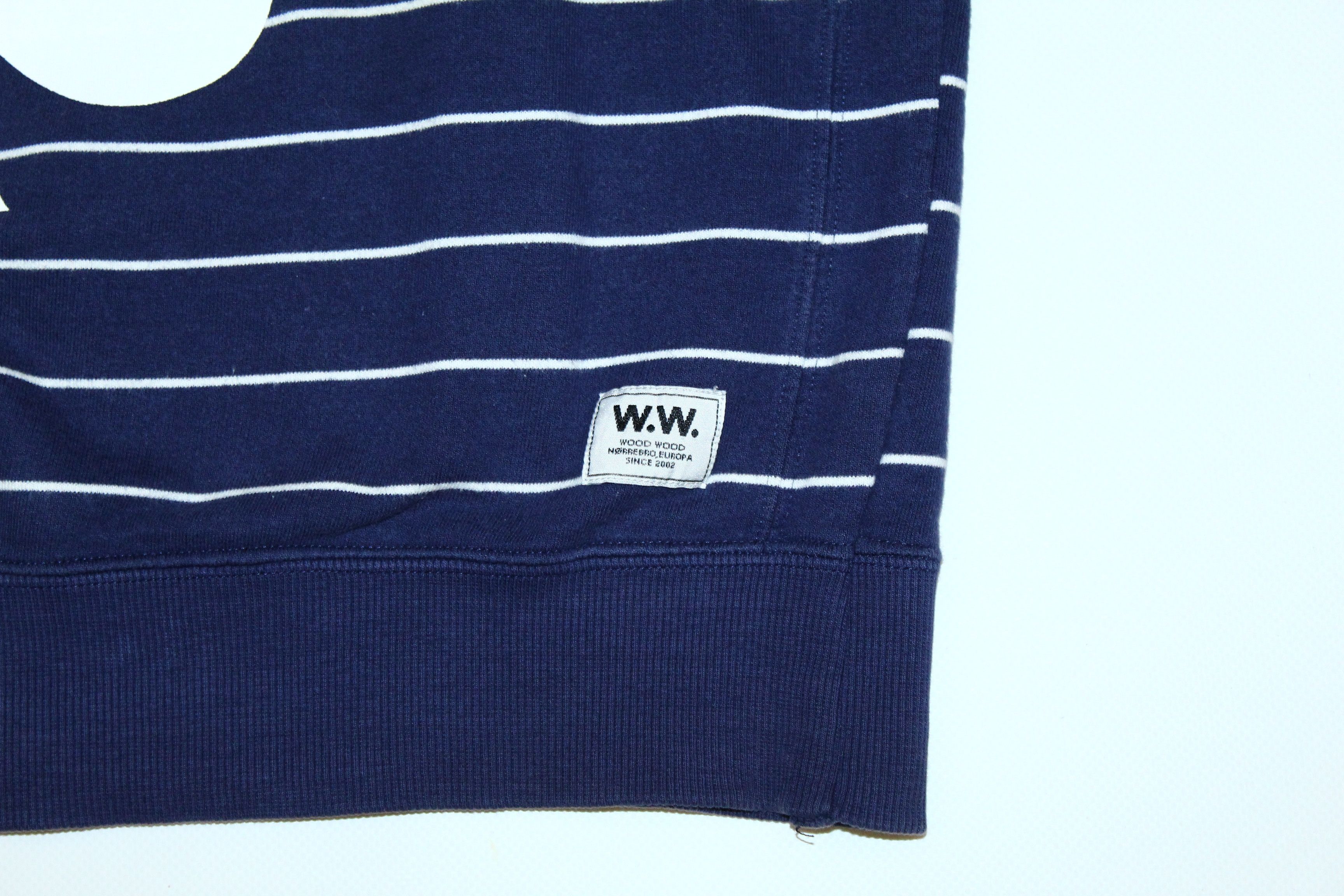 Wood Wood Y2k Deadstock. Wood Wood Big Logo Striped Sweats Size US XL / EU 56 / 4 - 3 Thumbnail