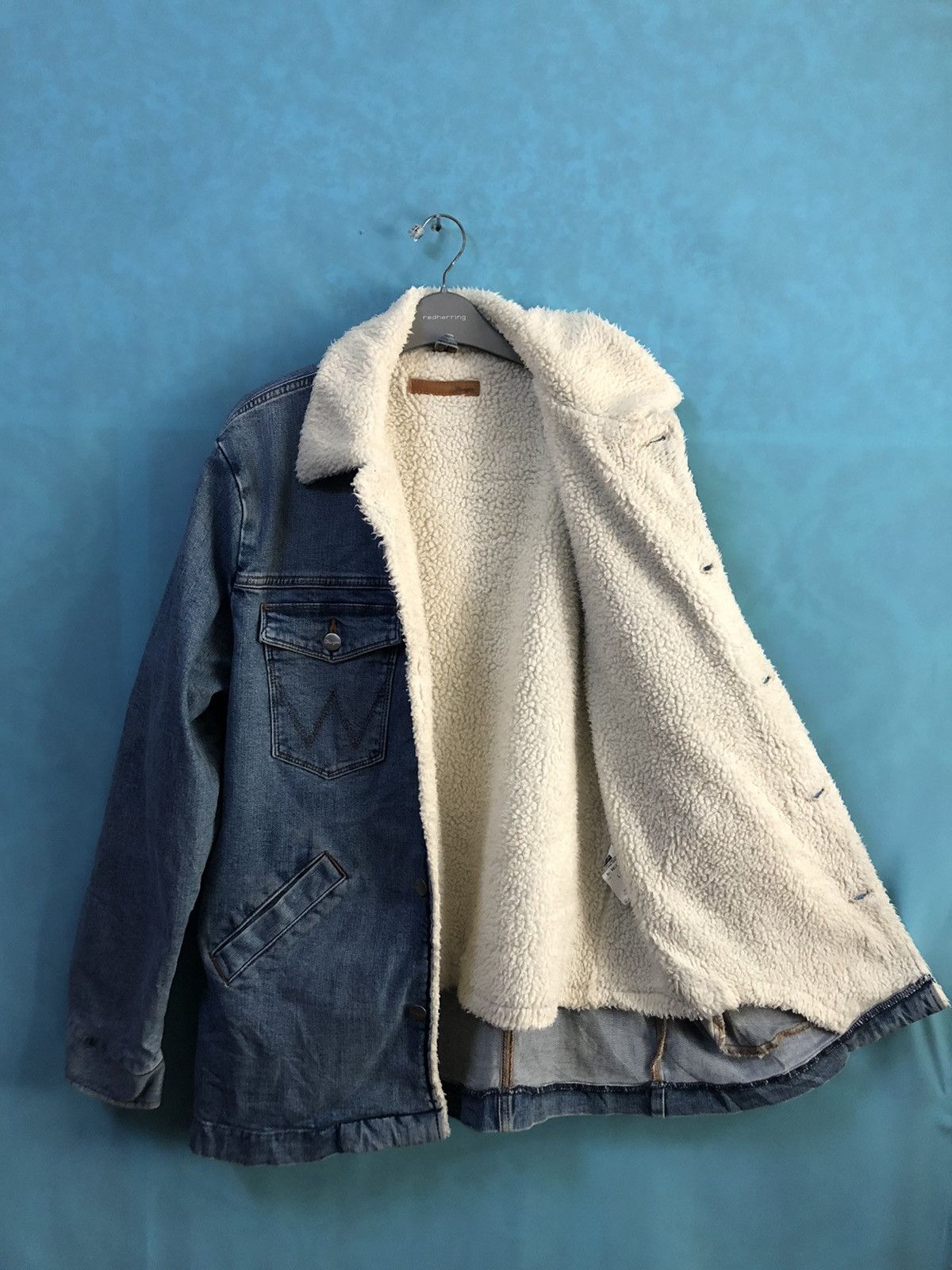 Wrangler 1980s sherpa denim faux fur #A2 Size US L / EU 52-54 / 3 - 6 Thumbnail