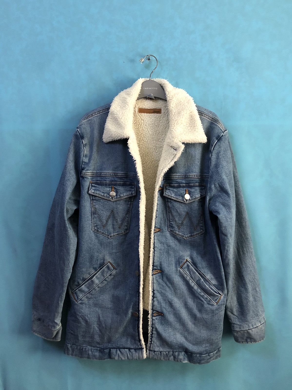 Wrangler 1980s sherpa denim faux fur #A2 Size US L / EU 52-54 / 3 - 3 Thumbnail