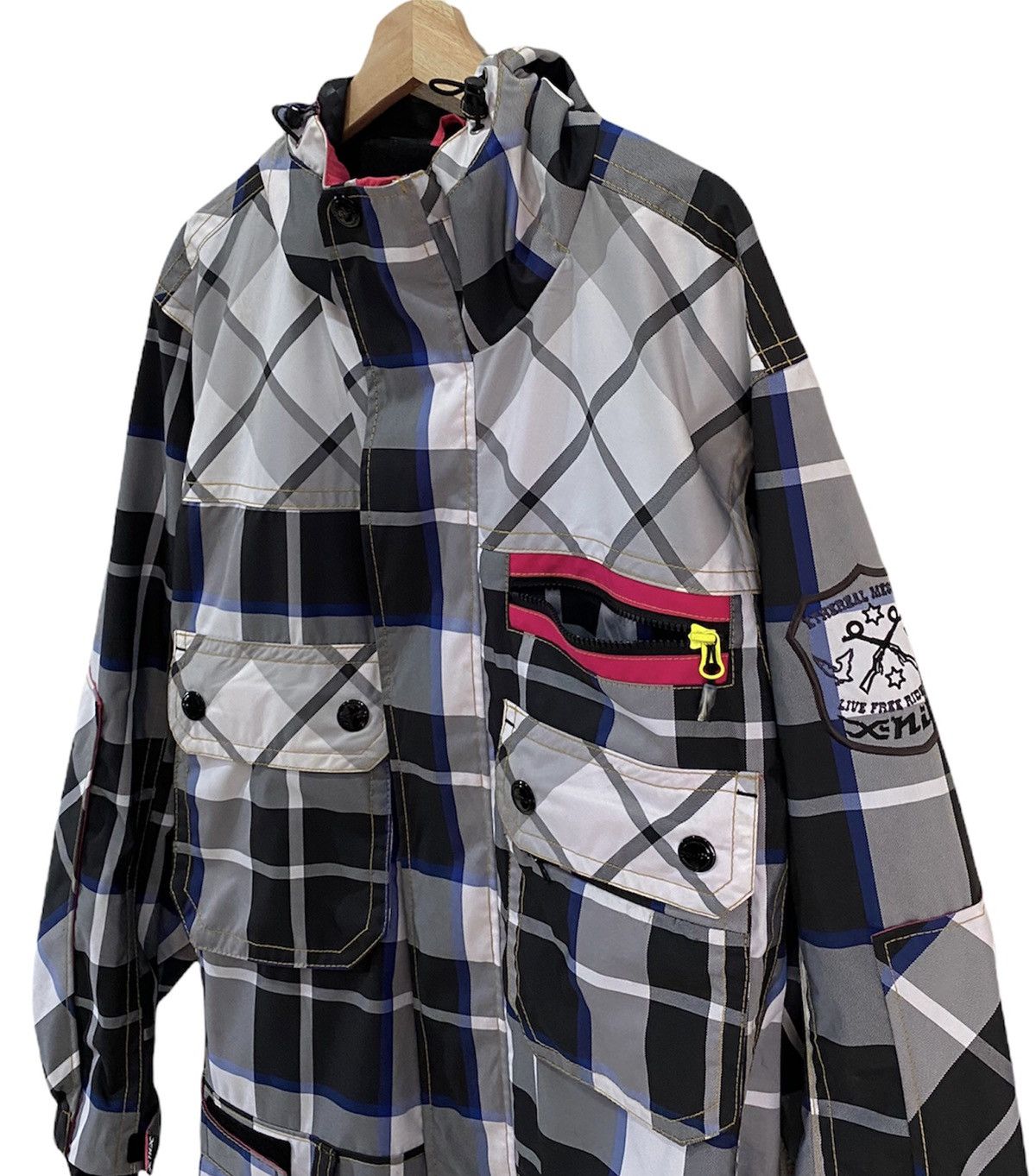 Japanese Brand 🔥VINTAGE X-NIX CHECKERED MULTI POCKET SKI OVERALLS JUMPSUIT Size US 40 / EU 56 - 10 Thumbnail