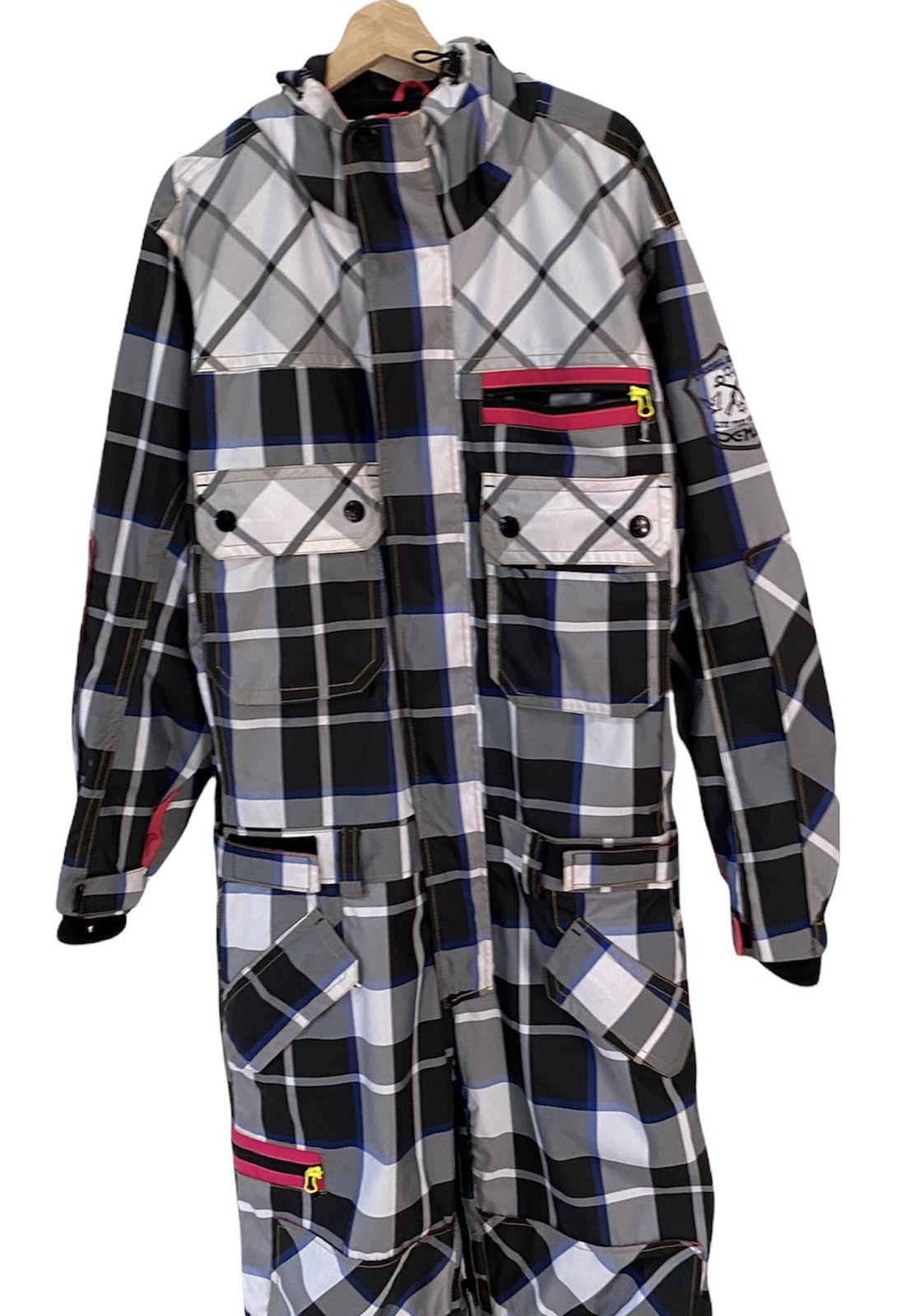 Japanese Brand 🔥VINTAGE X-NIX CHECKERED MULTI POCKET SKI OVERALLS JUMPSUIT Size US 40 / EU 56 - 8 Thumbnail
