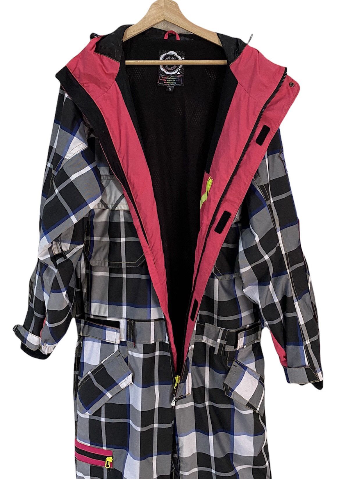 Japanese Brand 🔥VINTAGE X-NIX CHECKERED MULTI POCKET SKI OVERALLS JUMPSUIT Size US 40 / EU 56 - 6 Thumbnail