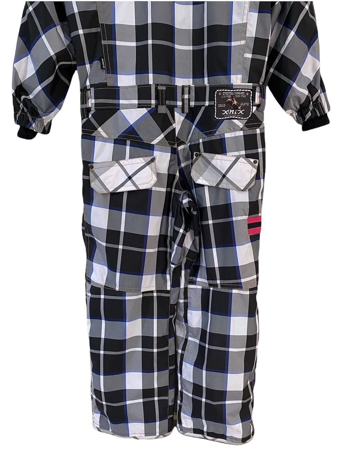 Japanese Brand 🔥VINTAGE X-NIX CHECKERED MULTI POCKET SKI OVERALLS JUMPSUIT Size US 40 / EU 56 - 3 Thumbnail