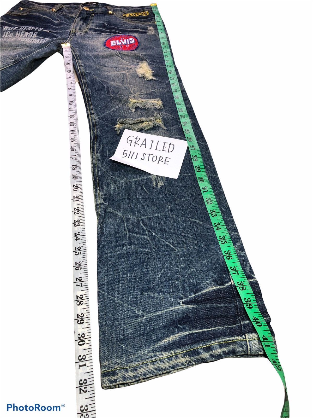 Japanese Brand LOWBOX distressed denim pant Size US 33 - 12 Thumbnail