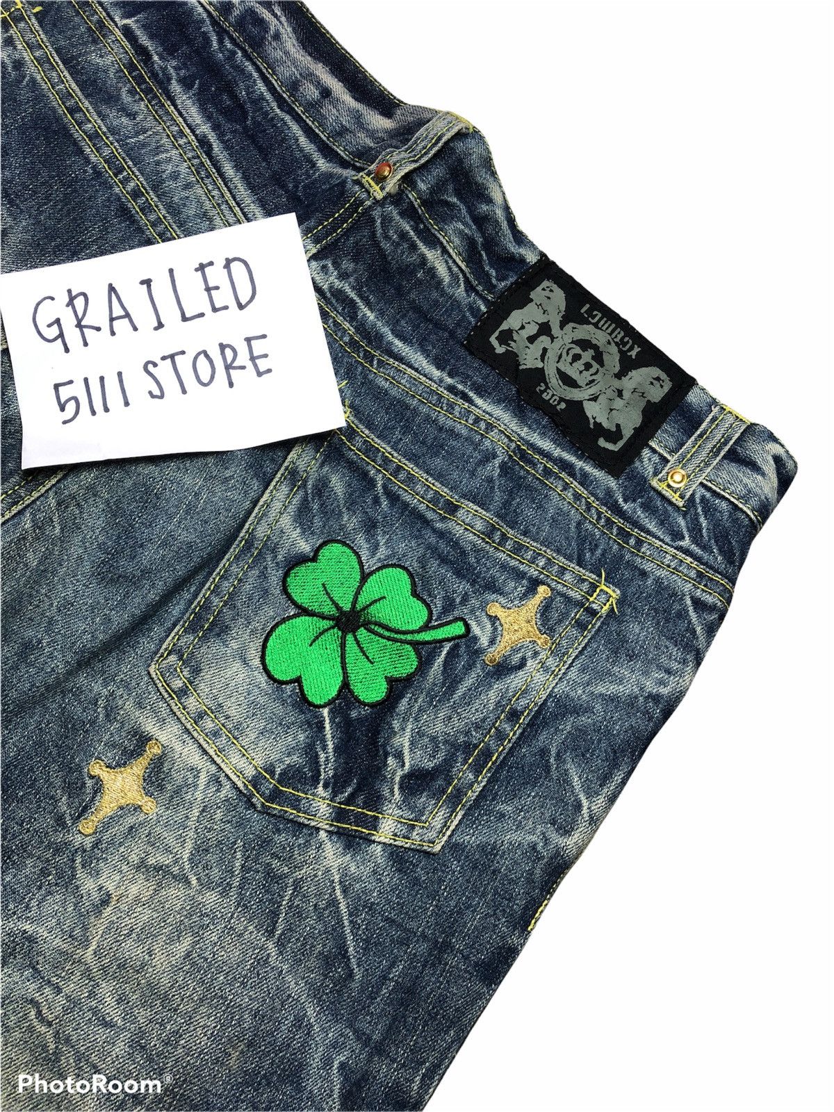 Japanese Brand LOWBOX distressed denim pant Size US 33 - 5 Thumbnail