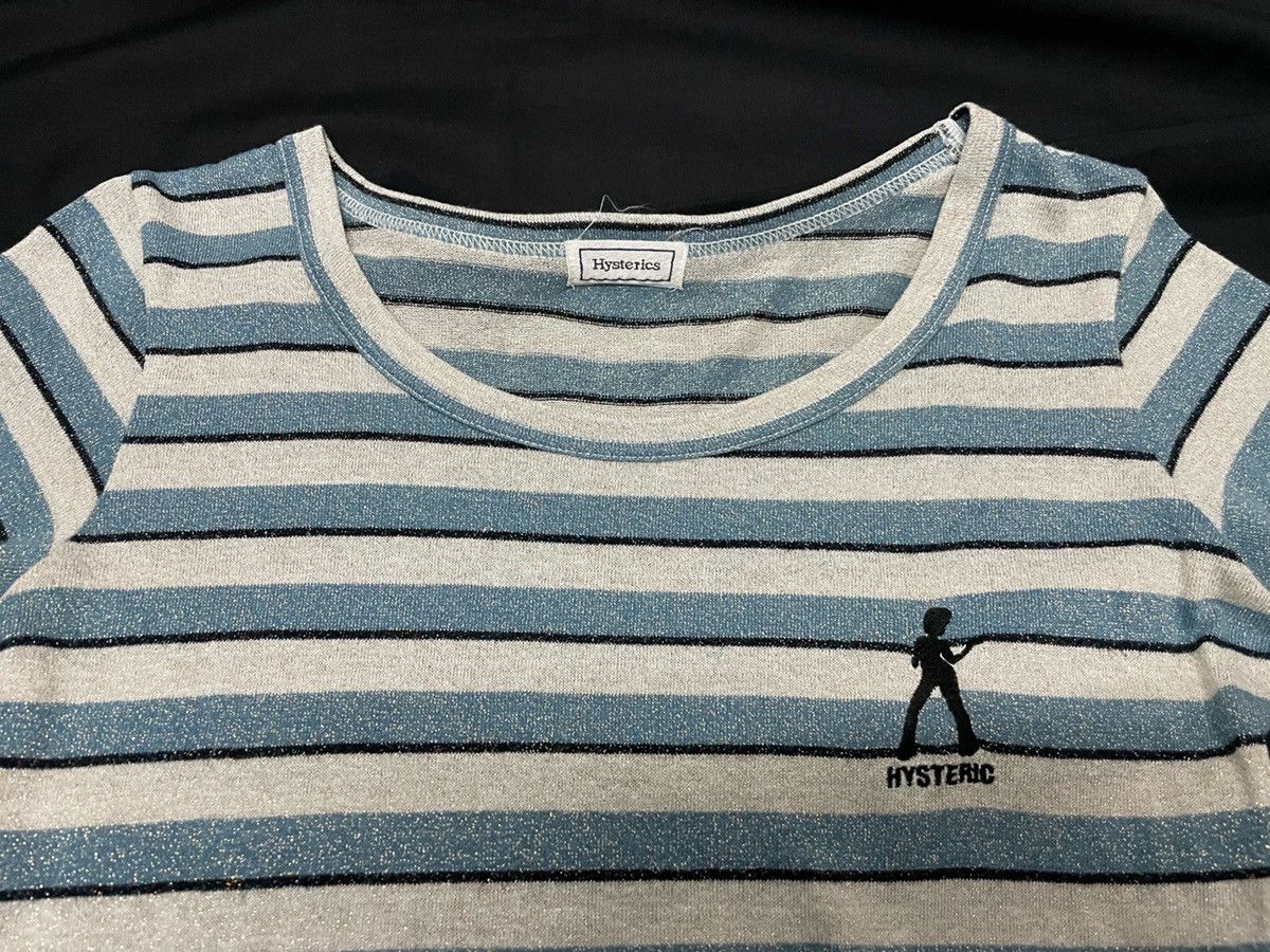 Hysteric Glamour × Japanese Brand HYSTERIC GLAMOUR HG Striped Glitter L/s Tops Tee Size US XS / EU 42 / 0 - 3 Thumbnail