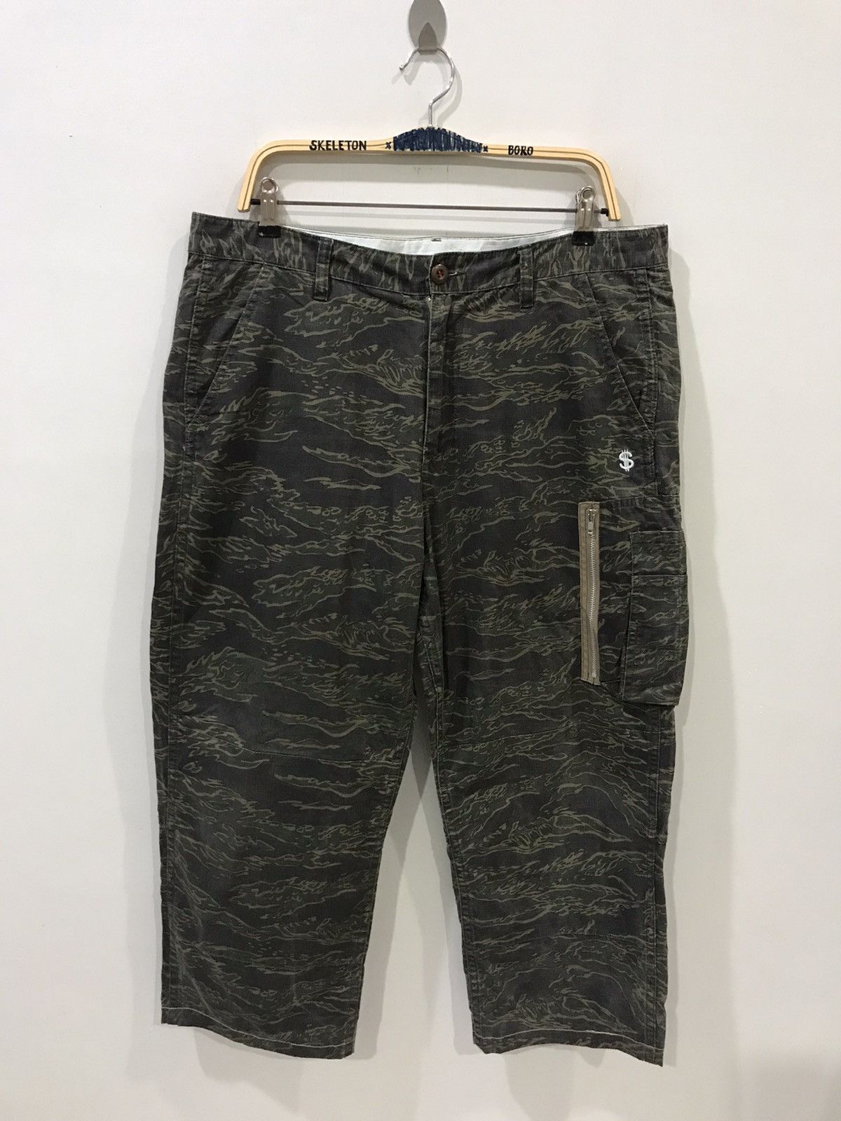 Military swagger Japan Tiger Stripe Half Cargo Cropped Pant | Grailed