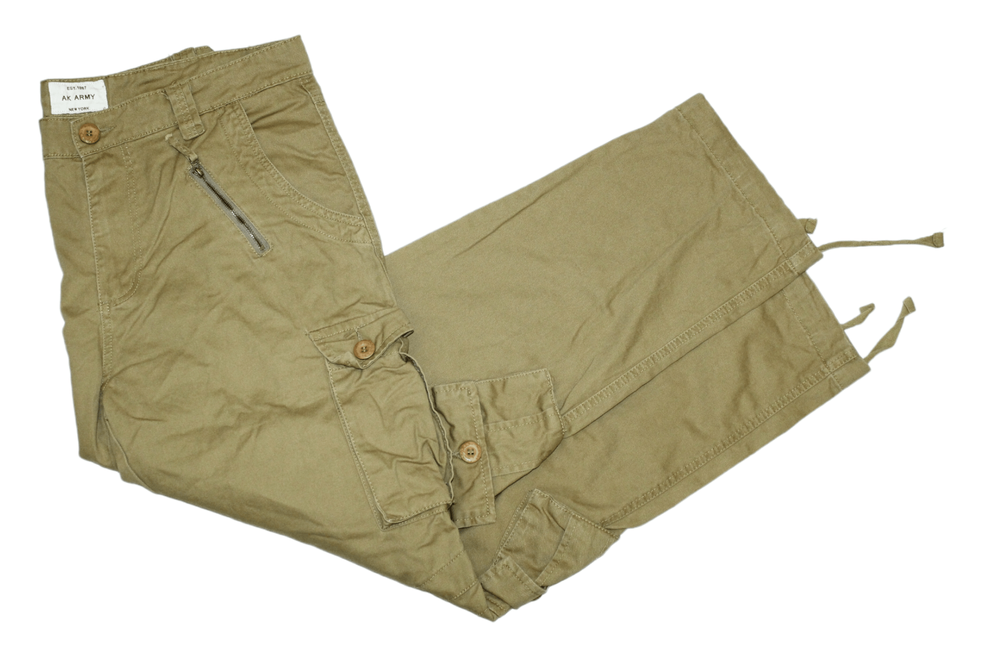 Japanese Brand Y2k💥Mustway AK Army NY Utility Parachute Pants Size US 36 / EU 52 - 1 Thumbnail