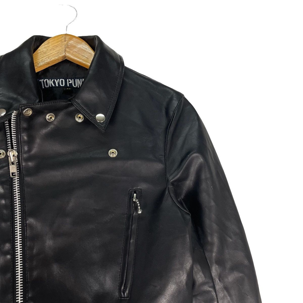 Leather ☀️TOKYO PUNKER Leather Double Collar Zipper Jacket Size US S / EU 44-46 / 1 - 4 Thumbnail