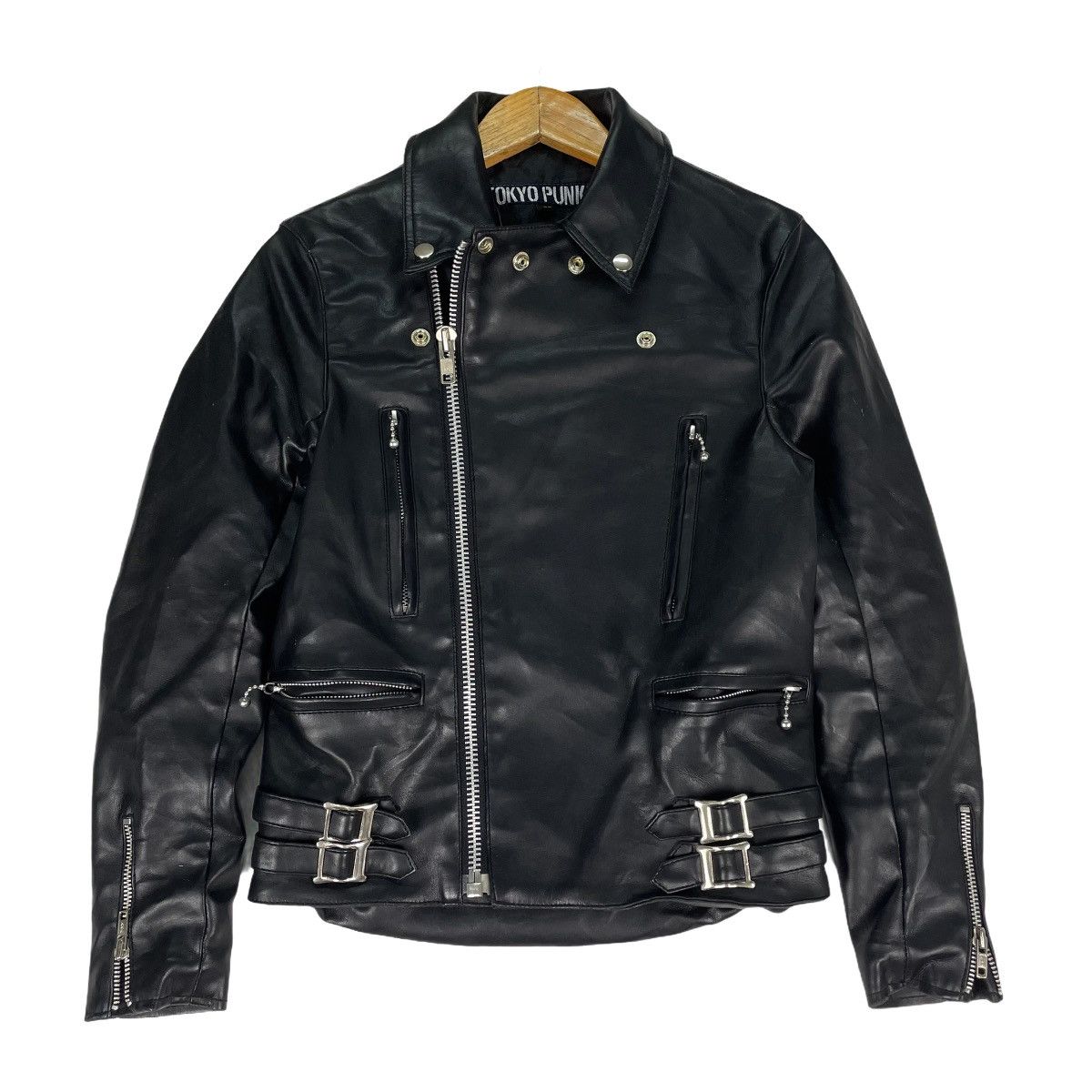 Leather ☀️TOKYO PUNKER Leather Double Collar Zipper Jacket Size US S / EU 44-46 / 1 - 1 Thumbnail