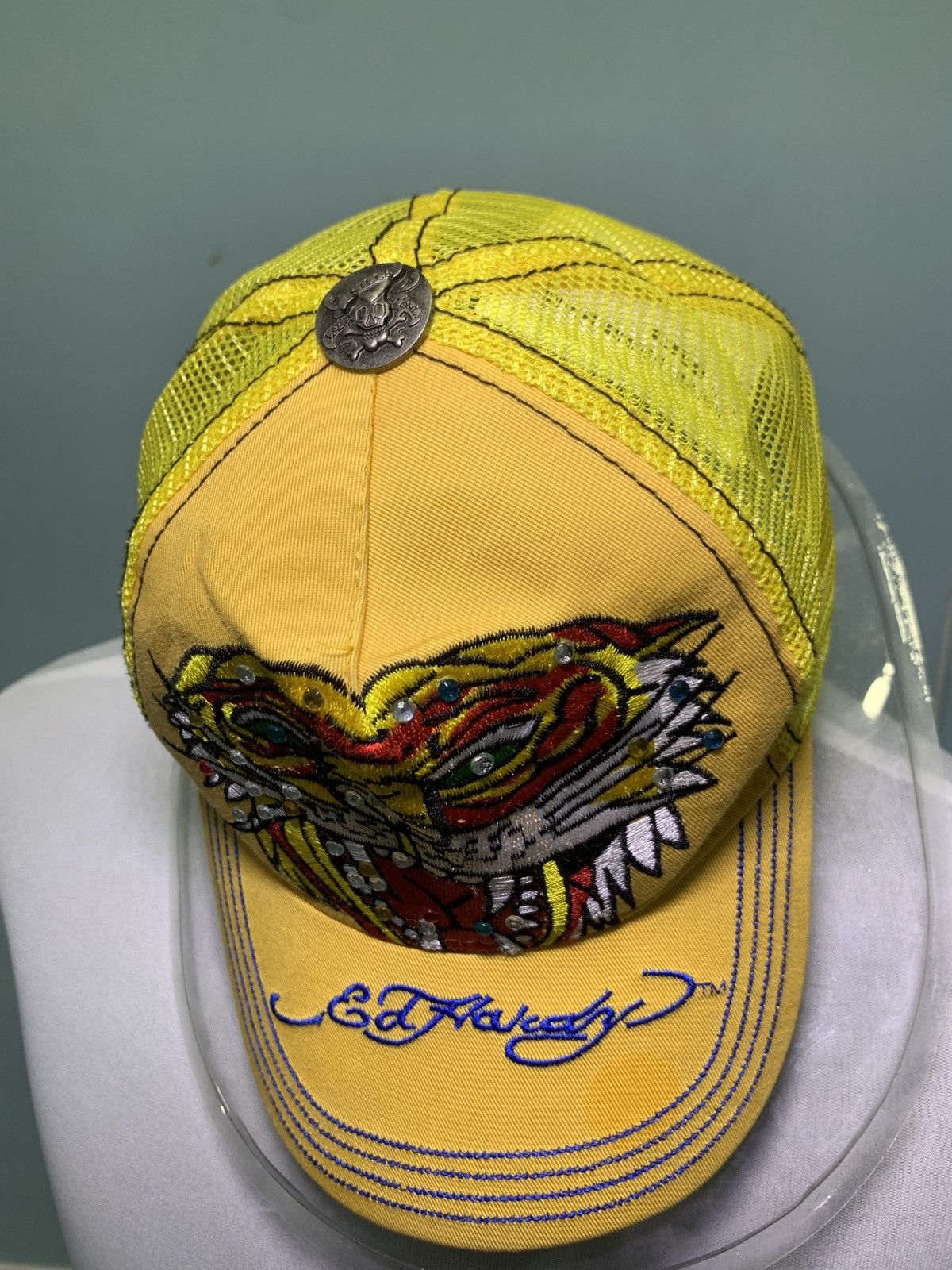 Christian Audigier × Ed Hardy × Japanese Brand 🔥Cap🔥 Ed Hardy X Christian Audiger Embroid Trucked Hat Size ONE SIZE - 3 Thumbnail