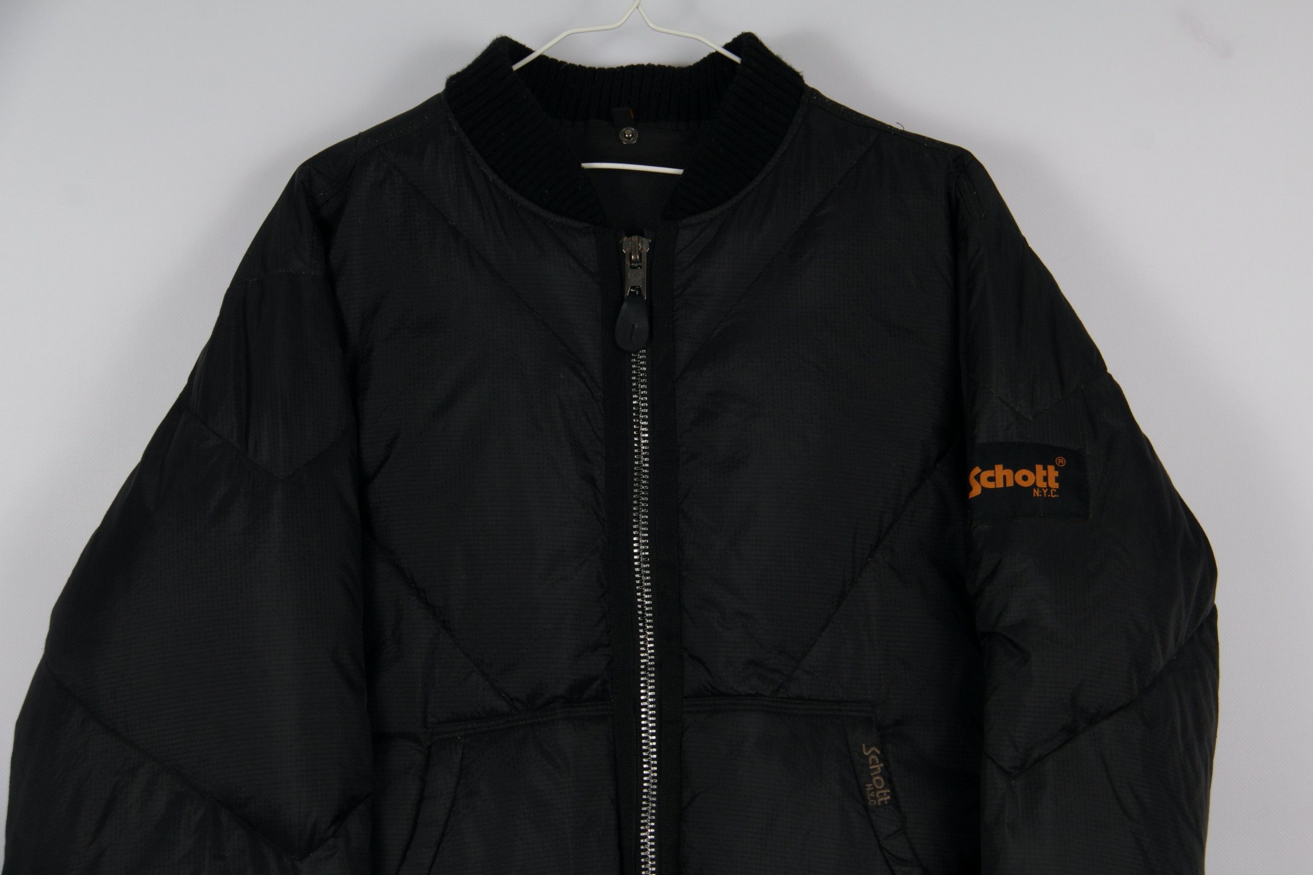 Alpha Industries Schott Down Puffer Jacket Bomber Size US L / EU 52-54 / 3 - 4 Thumbnail