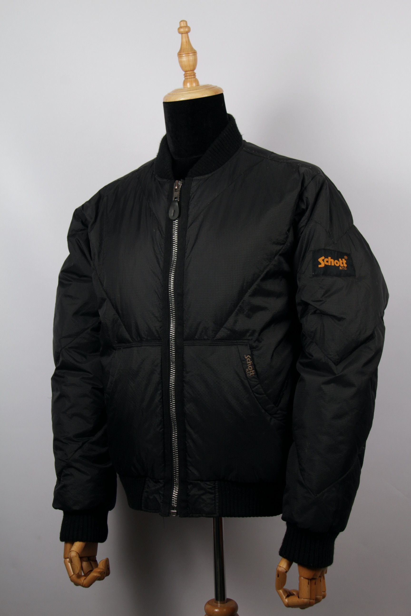 Alpha Industries Schott Down Puffer Jacket Bomber Size US L / EU 52-54 / 3 - 3 Thumbnail