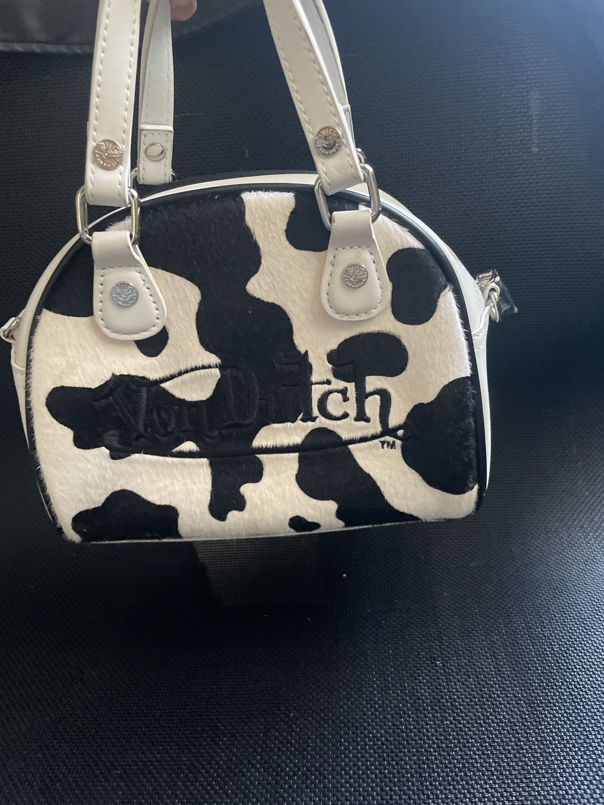Von Dutch Black White Cow Print Bag Grailed