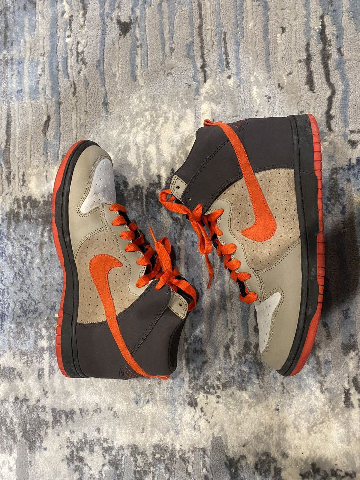 Nike Dunk High Light Bone | Team Orange-Tar Size US 8.5 / EU 41-42 - 2 Thumbnail