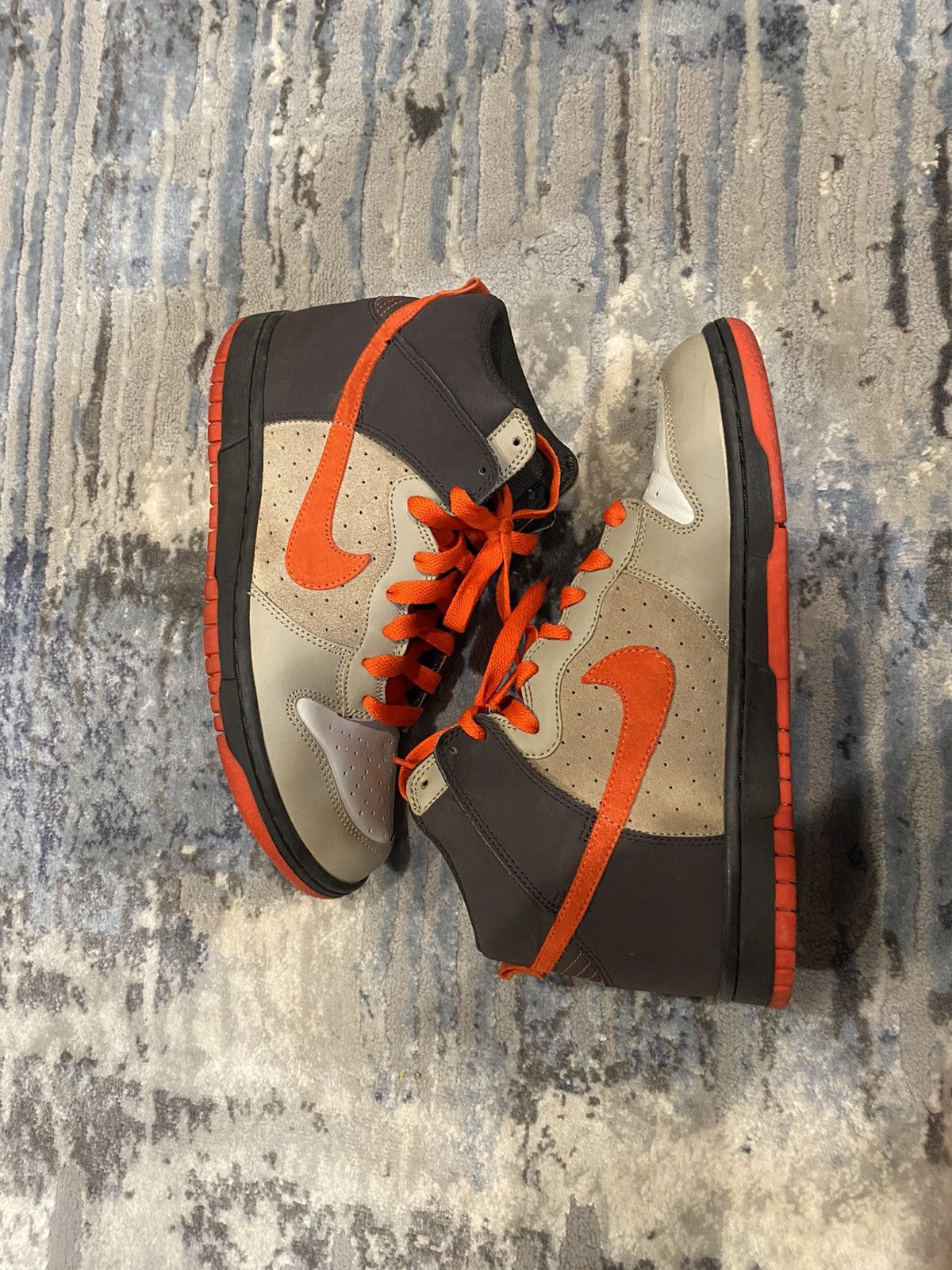 Nike Dunk High Light Bone | Team Orange-Tar Size US 8.5 / EU 41-42 - 1 Thumbnail