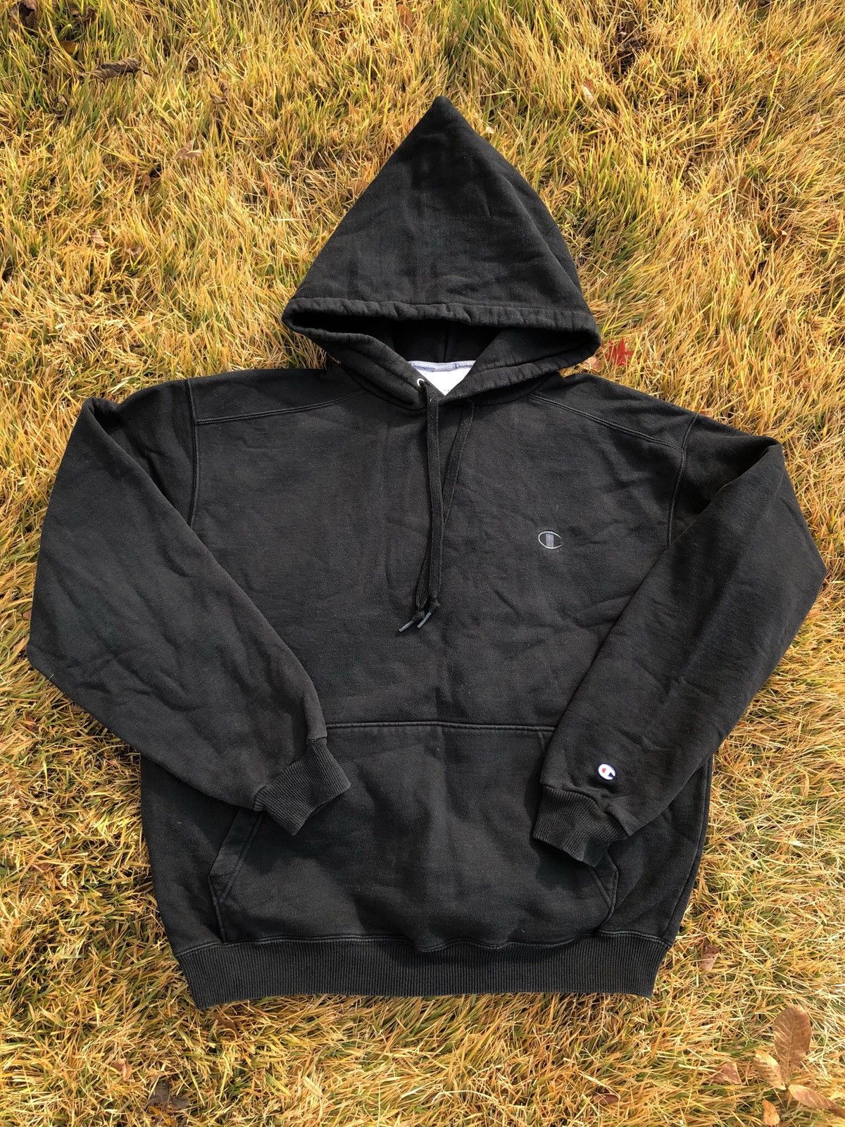 Vintage Vintage Champion Hoodie Black Conehead Grailed