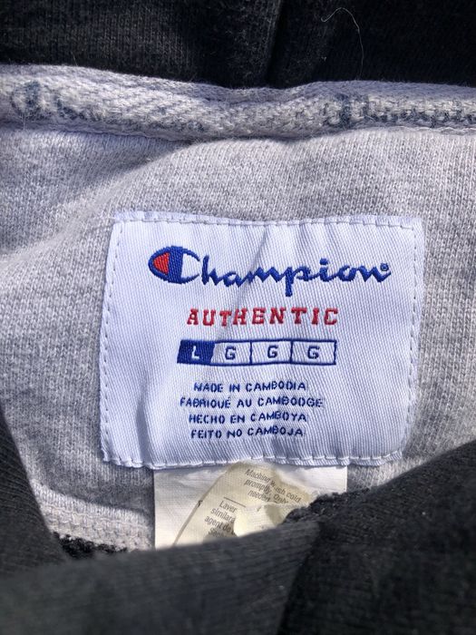 Vintage Vintage Champion Hoodie Black Conehead | Grailed