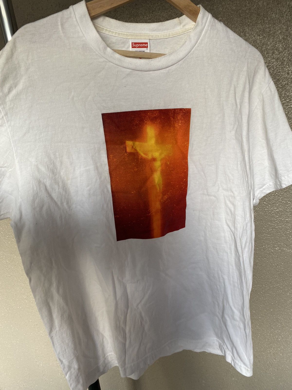 Supreme Supreme Andres Serrano Piss Christ Tee White Size M Grailed