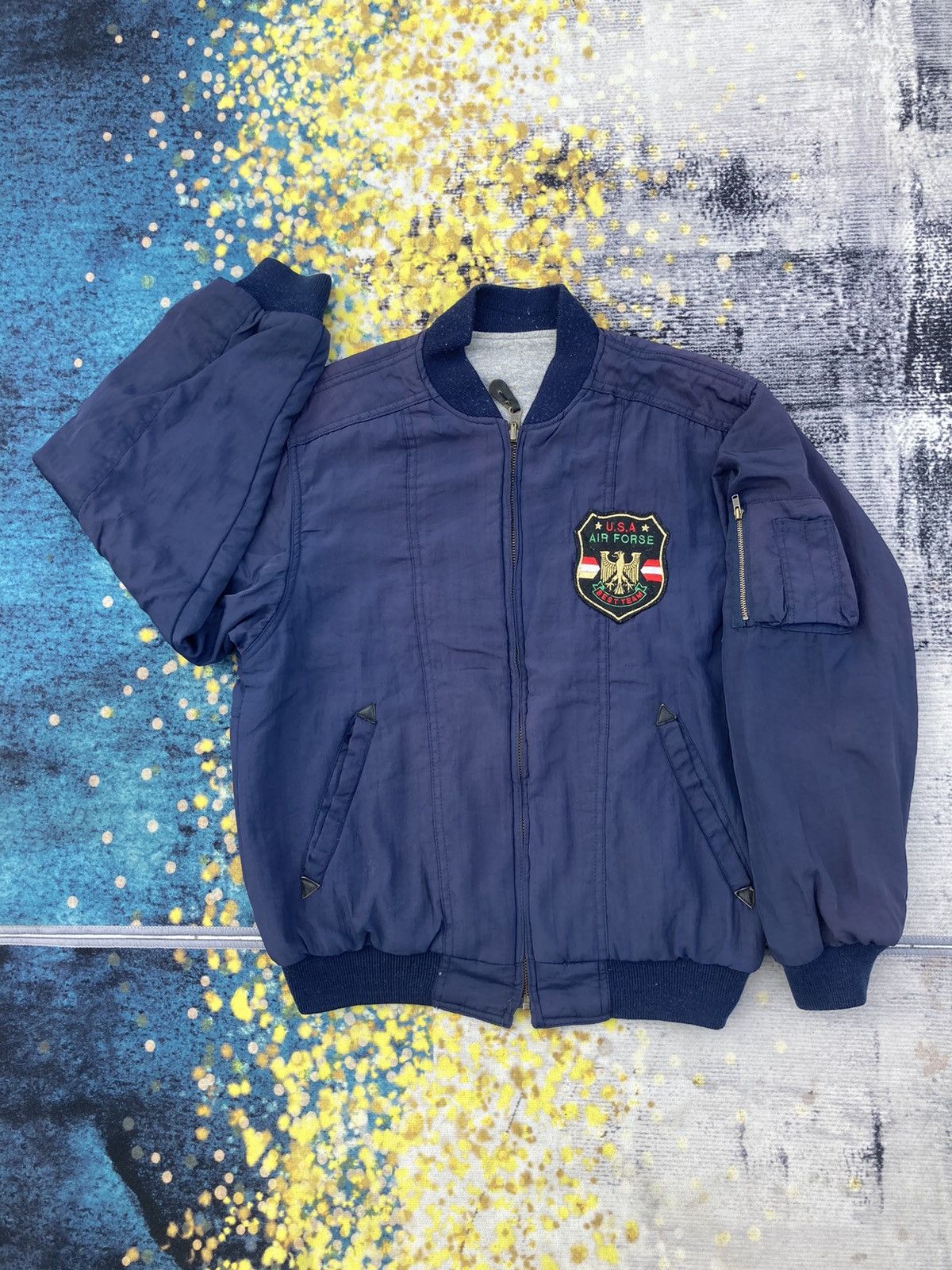 Other REVERSIBLE USA AIR FORCE BOMBER JACKET Size US S / EU 44-46 / 1 - 3 Thumbnail