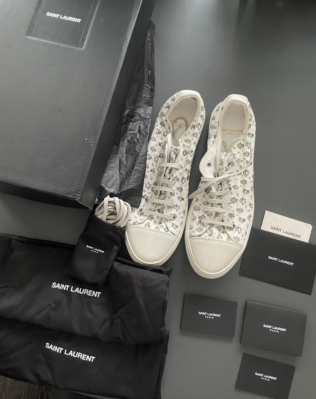 Saint Laurent Paris × Yves Saint Laurent BrandNEW Rare Super Runway Bedford Moon Plus Robot Sneakers Size US 10 / EU 43 - 1 Thumbnail