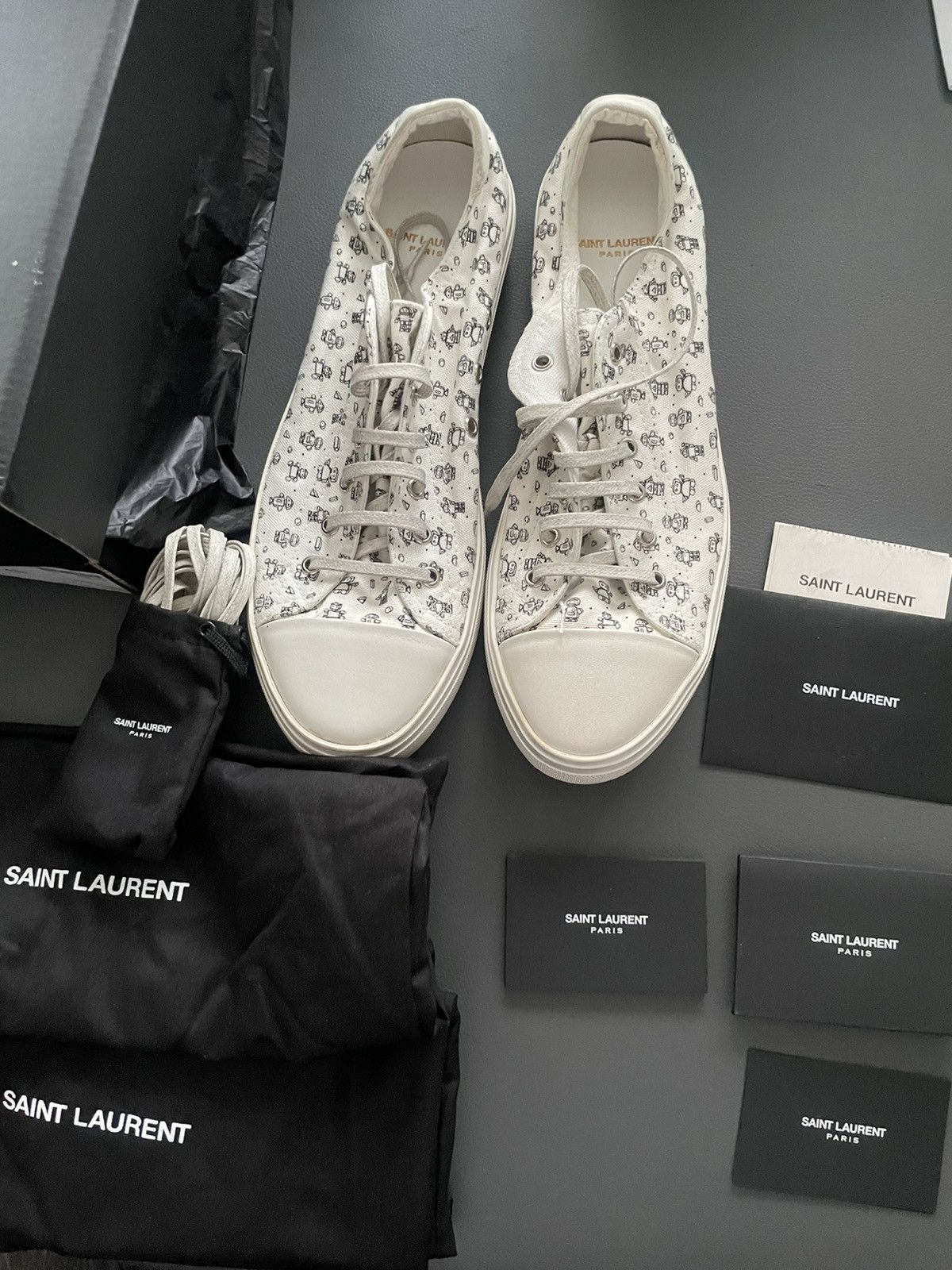 Saint Laurent Paris × Yves Saint Laurent BrandNEW Rare Super Runway Bedford Moon Plus Robot Sneakers Size US 10 / EU 43 - 2 Thumbnail