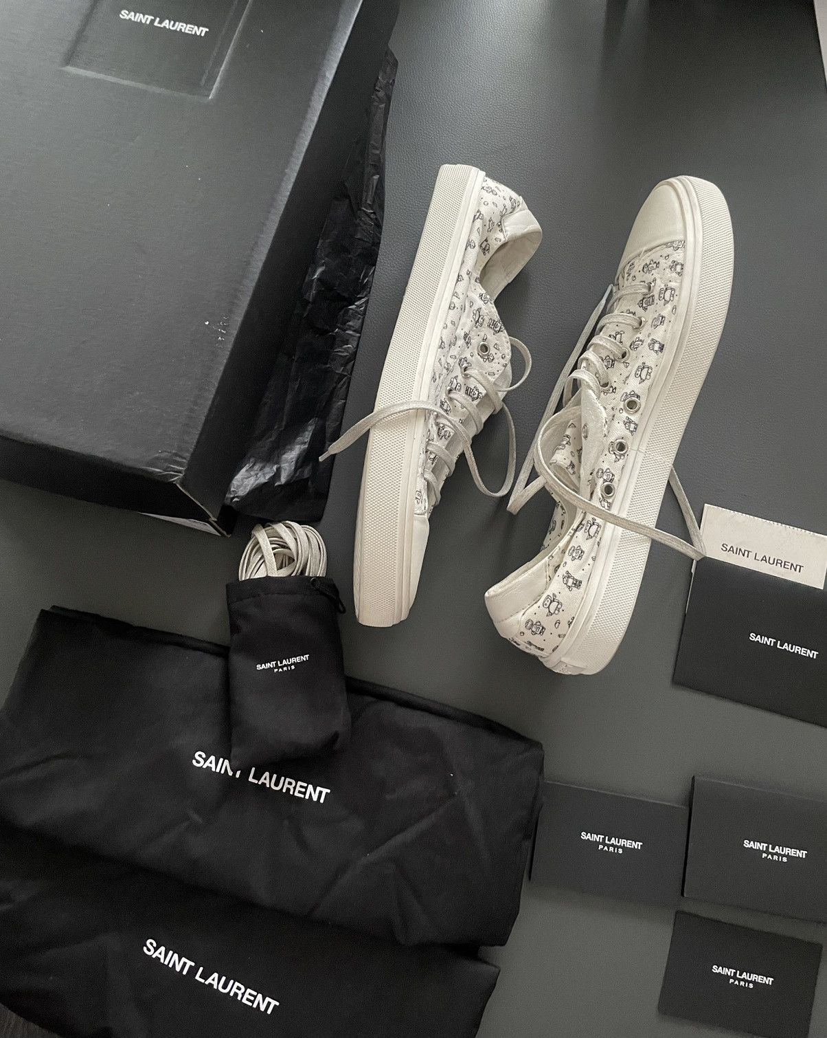 Saint Laurent Paris × Yves Saint Laurent BrandNEW Rare Super Runway Bedford Moon Plus Robot Sneakers Size US 10 / EU 43 - 4 Thumbnail