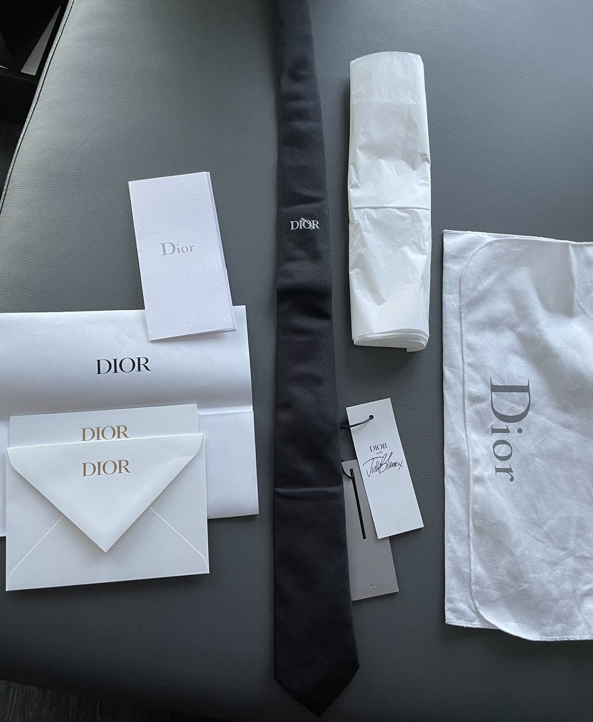 Dior Dior Logo Super Runway Judy Blame Silk Logo Tie Size ONE SIZE - 4 Thumbnail