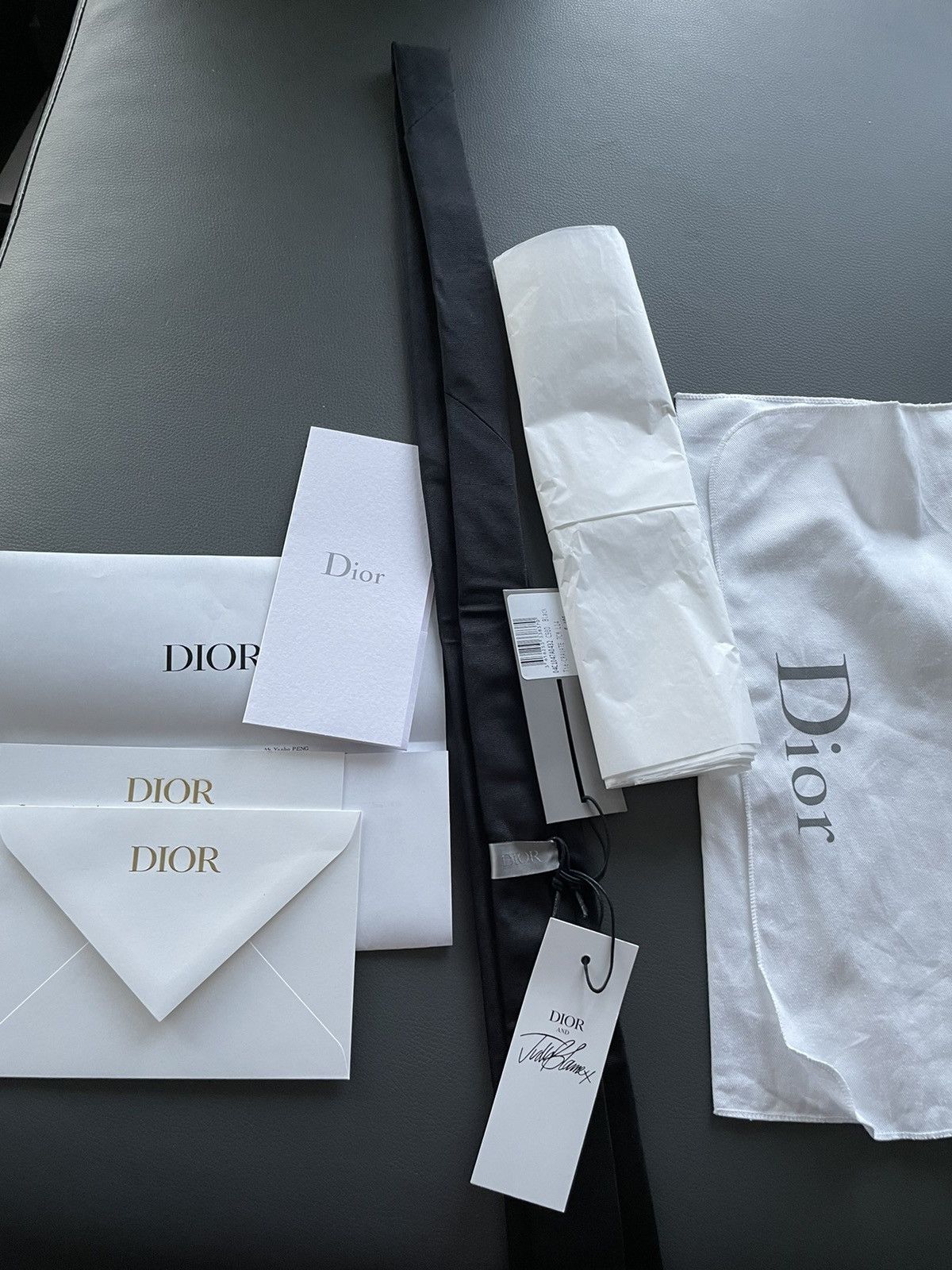 Dior Dior Logo Super Runway Judy Blame Silk Logo Tie Size ONE SIZE - 10 Thumbnail